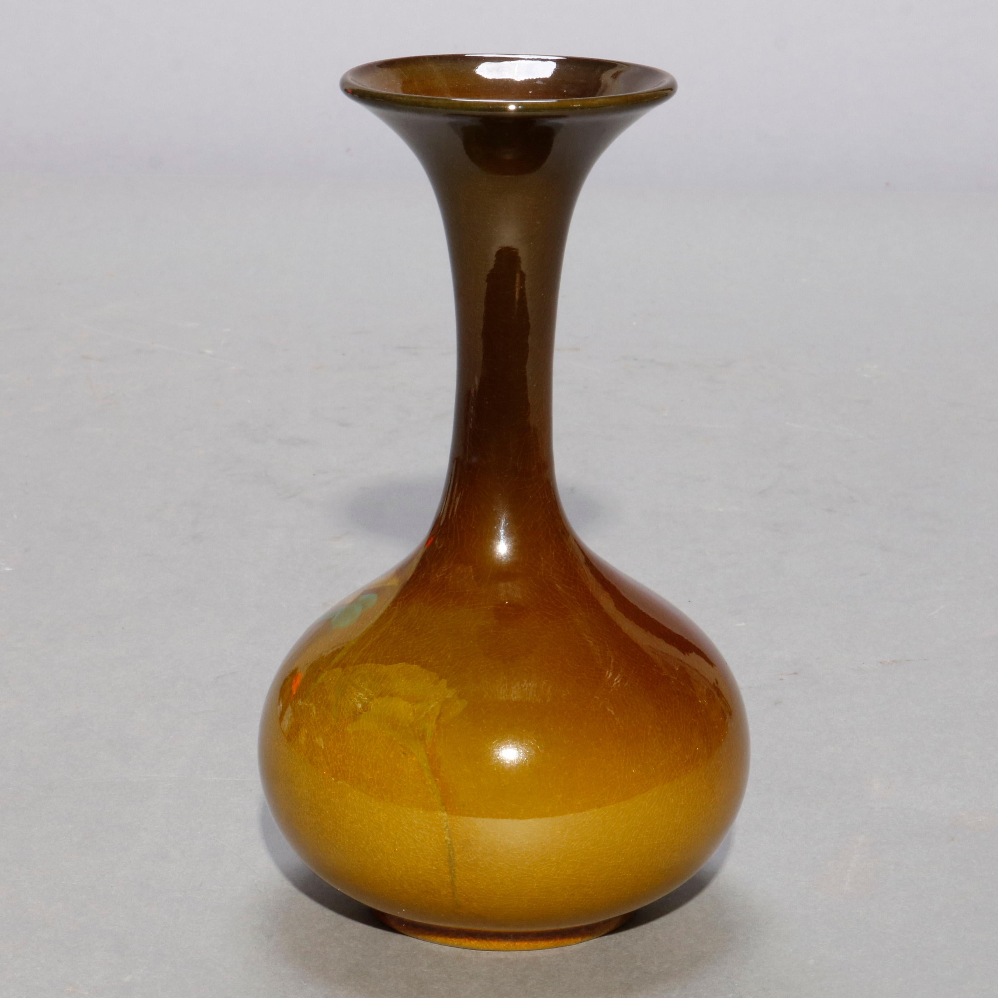 American Rookwood Standard Glaze Pottery Vase Signed A.D. Sehoun, circa 1900