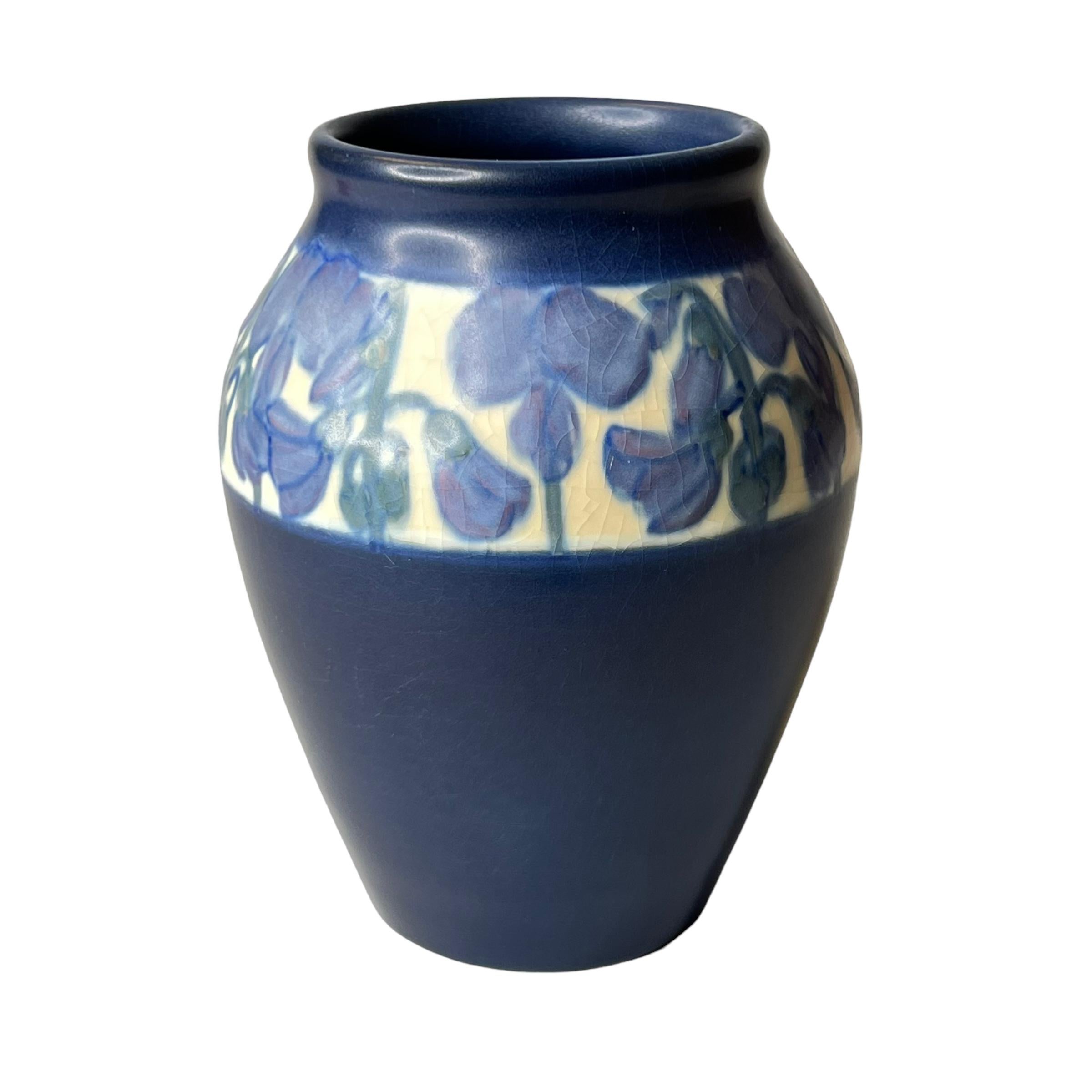 Glazed Rookwood Vase by Carrie Steele Dated 1919 For Sale