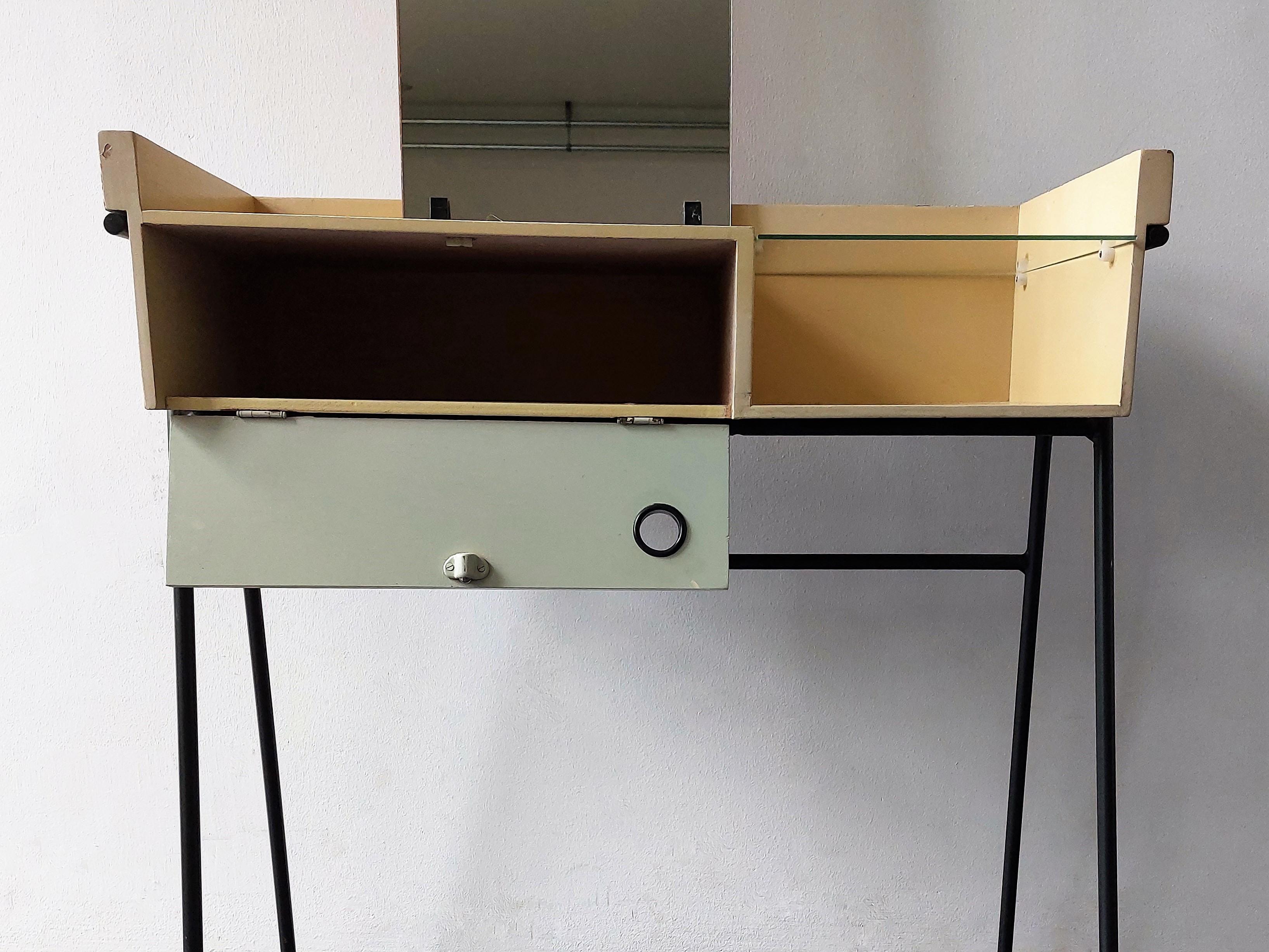Metal Room '56 dressing table by Rob Parry for Dico, The Netherlands 1950's For Sale