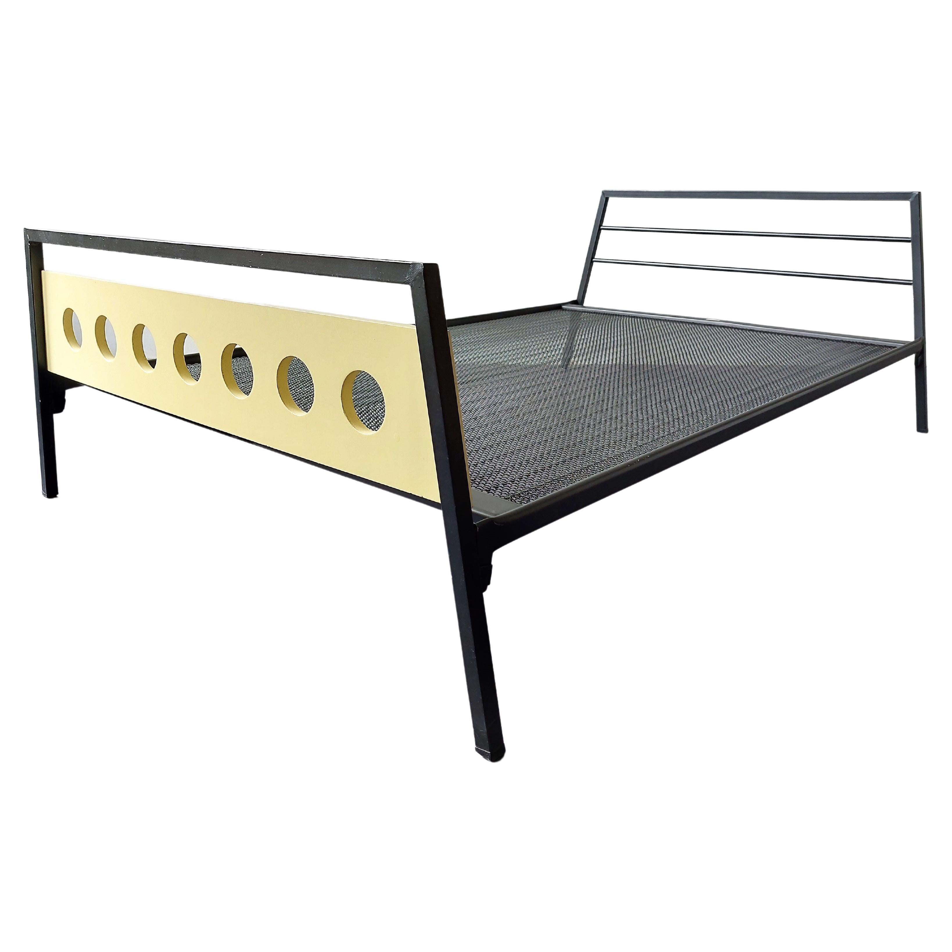 Room '56 Wood and Metal Bed by Rob Parry and Emile Truijen for Dico, 1950's For Sale