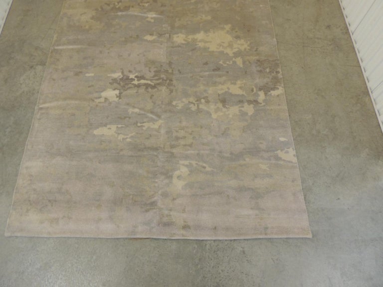Room and Board Wool Camouflage Pattern Area Rug For Sale at 1stdibs