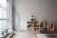 Room Collection Shelf, Pine Wood Storage Blocks by Erik Olovsson & Kyuhyung Cho
