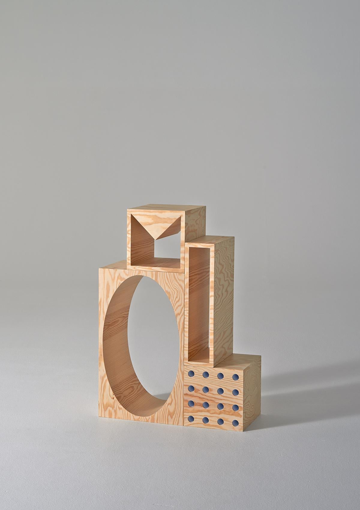 Room Collection Shelf, Pine Wood Storage Blocks by Erik Olovsson & Kyuhyung Cho For Sale 3