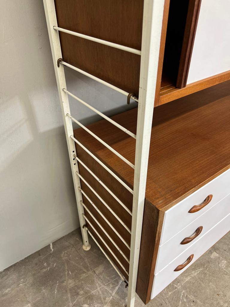 Mid-Century Modern Room devider freestanding sought after shelving system by Staples from the 1960 For Sale