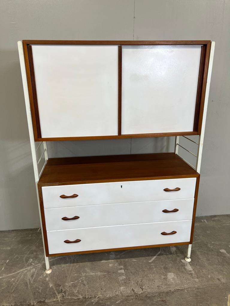 British Room devider freestanding sought after shelving system by Staples from the 1960 For Sale