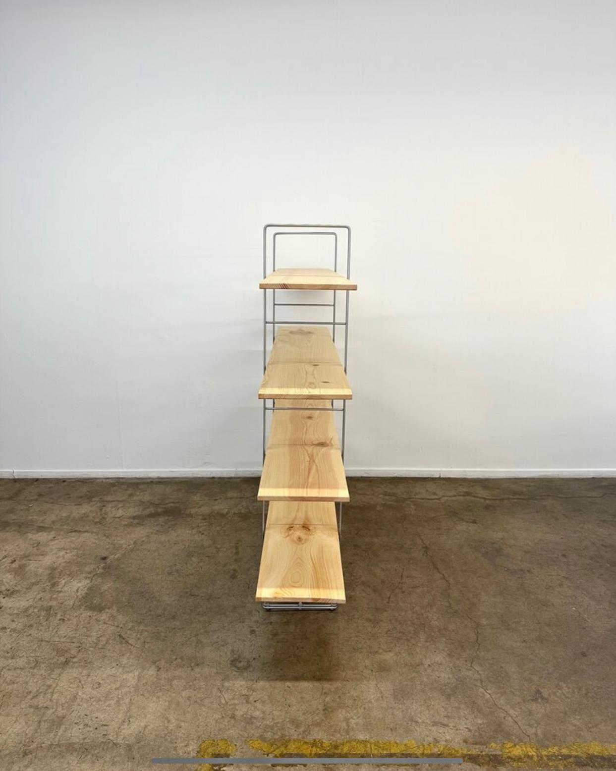 Minimalist Room divider Bookcase by Niels Gammelgaard for Ikea reworked by Vintage on Point For Sale