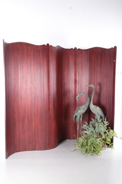 Room Divider by Jomain Baumann Tambour Screen, 1950