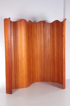 Room Divider by Jomain Baumann Tambour Screen, 1950