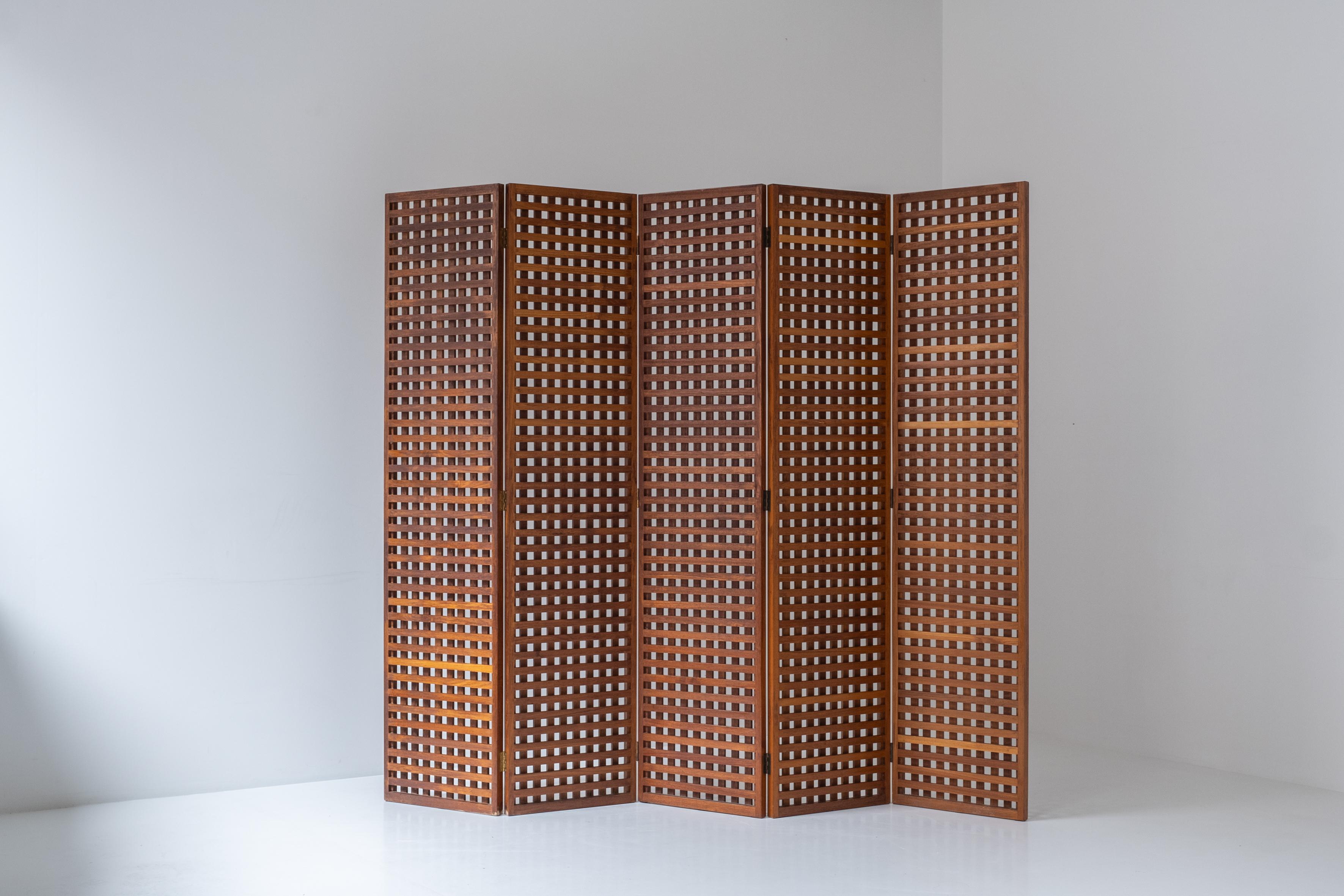 Mid-Century Modern Room divider designed and manufactured in France during the 1960s. For Sale