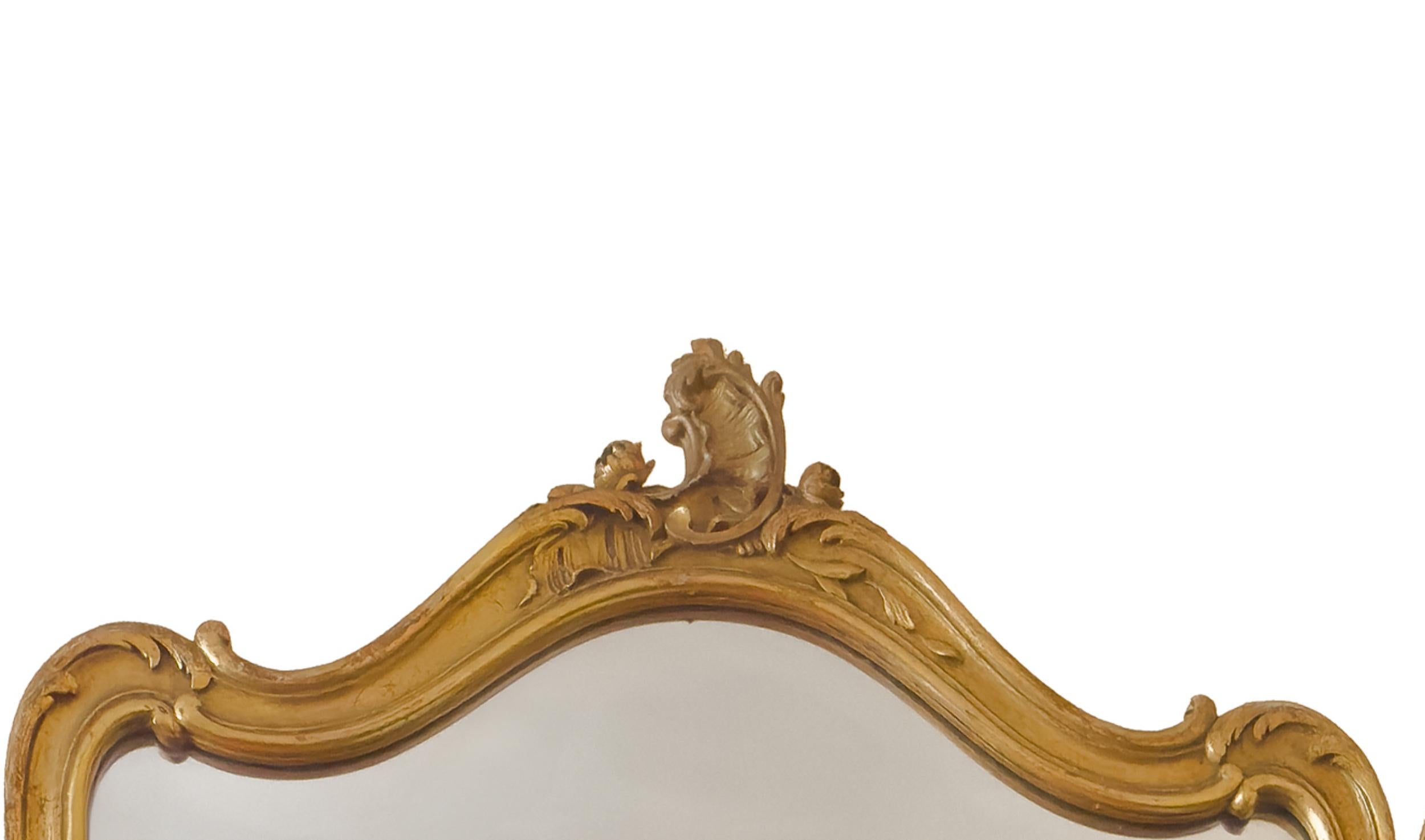 Divisorio in stile Luigi XV in legno dorato, paravento a tre pannelli, XX secolo in vendita 5
