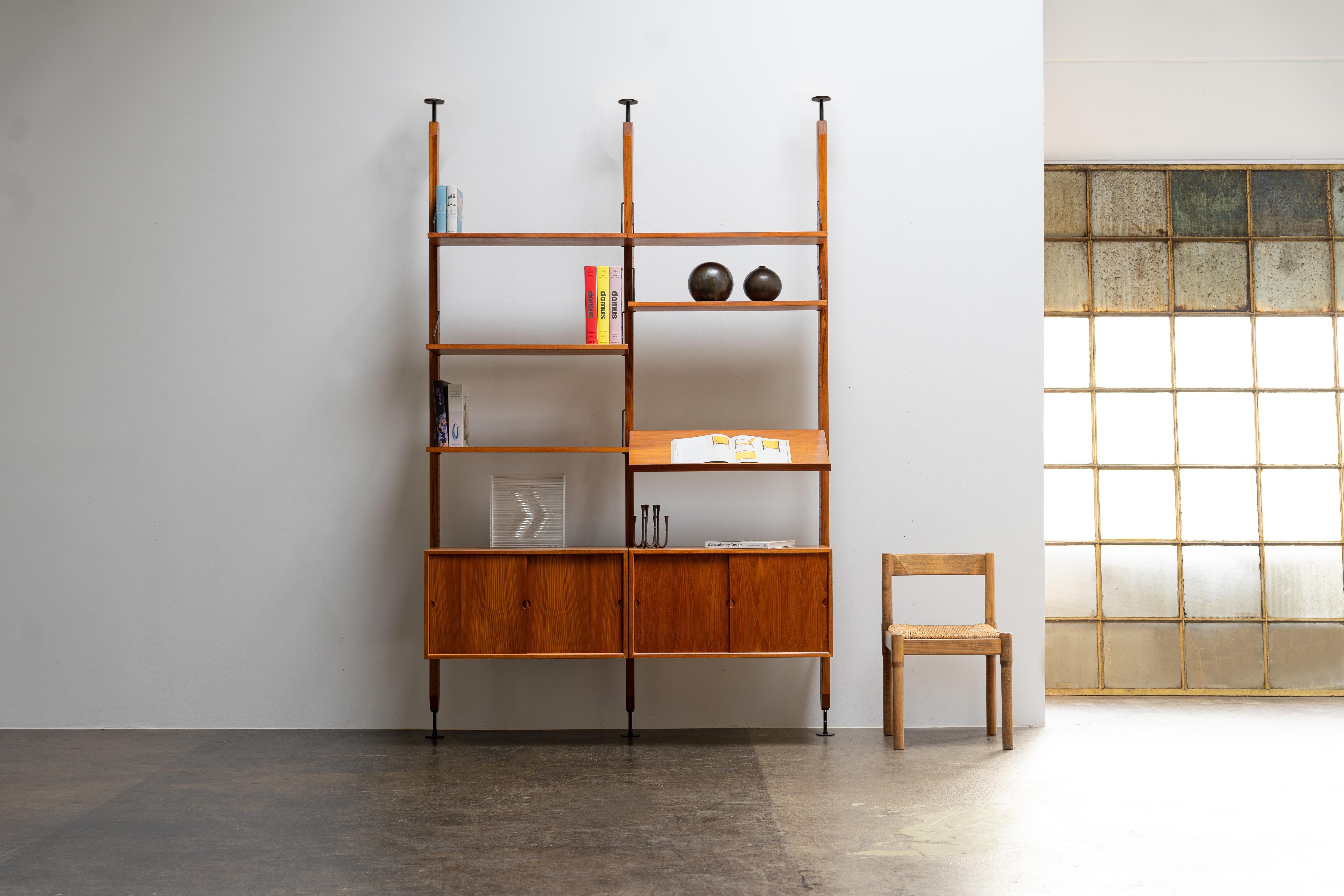 Scandinavian Modern Room-Divider Teak Shelf by Poul Cadovius, Denmark 1960s