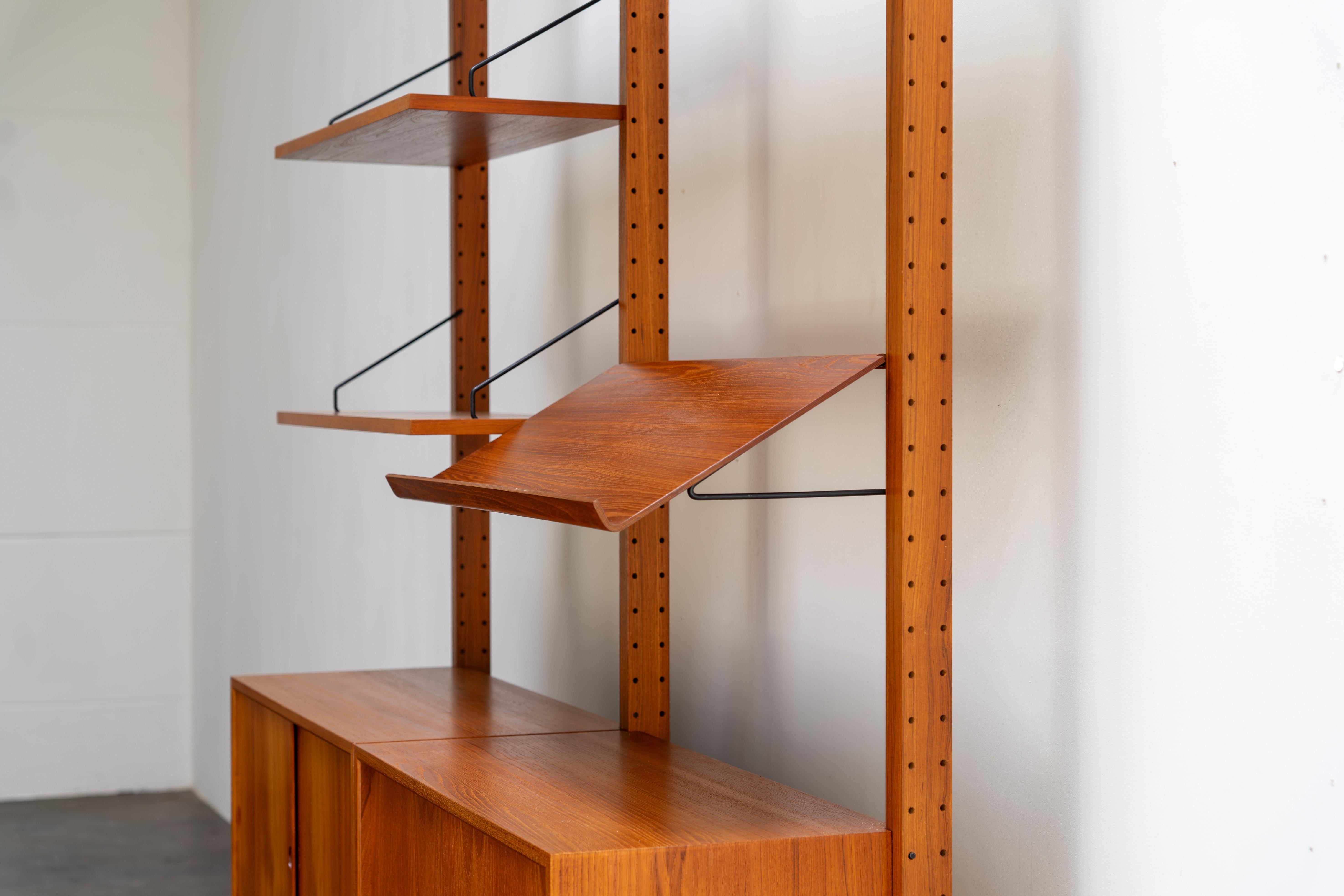 Room-Divider Teak Shelf by Poul Cadovius, Denmark 1960s In Good Condition In Rosendahl, DE