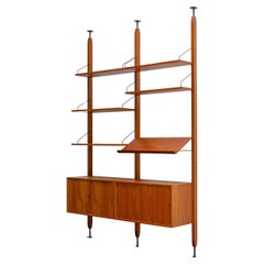 Étagère en teck pour séparation de pièce par Poul Cadovius, Danemark, années 1960