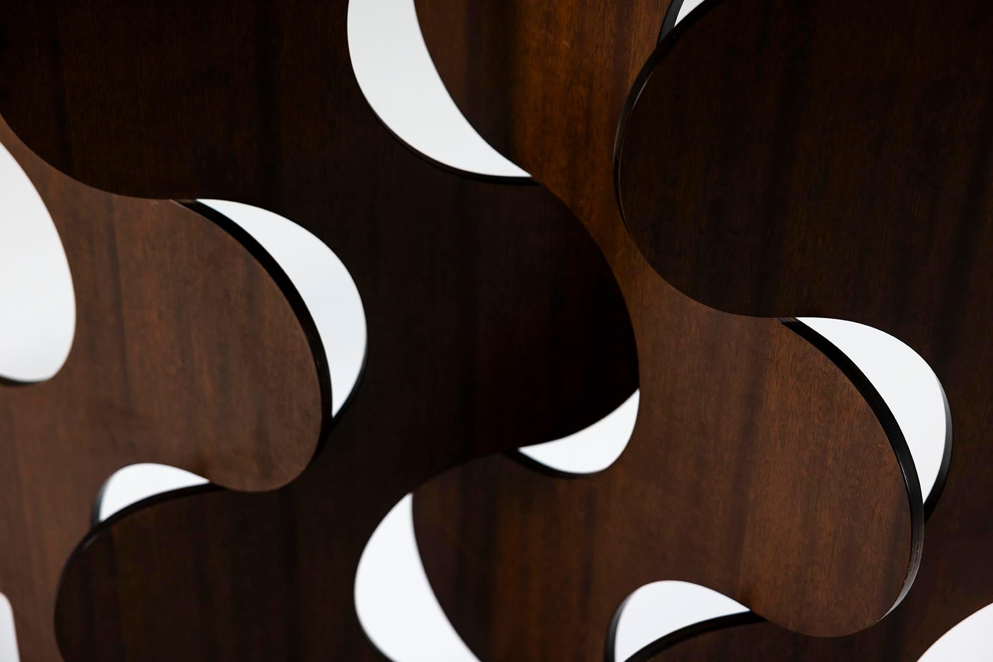 Room Divider Veneered in Teak, Italy 1970s 5