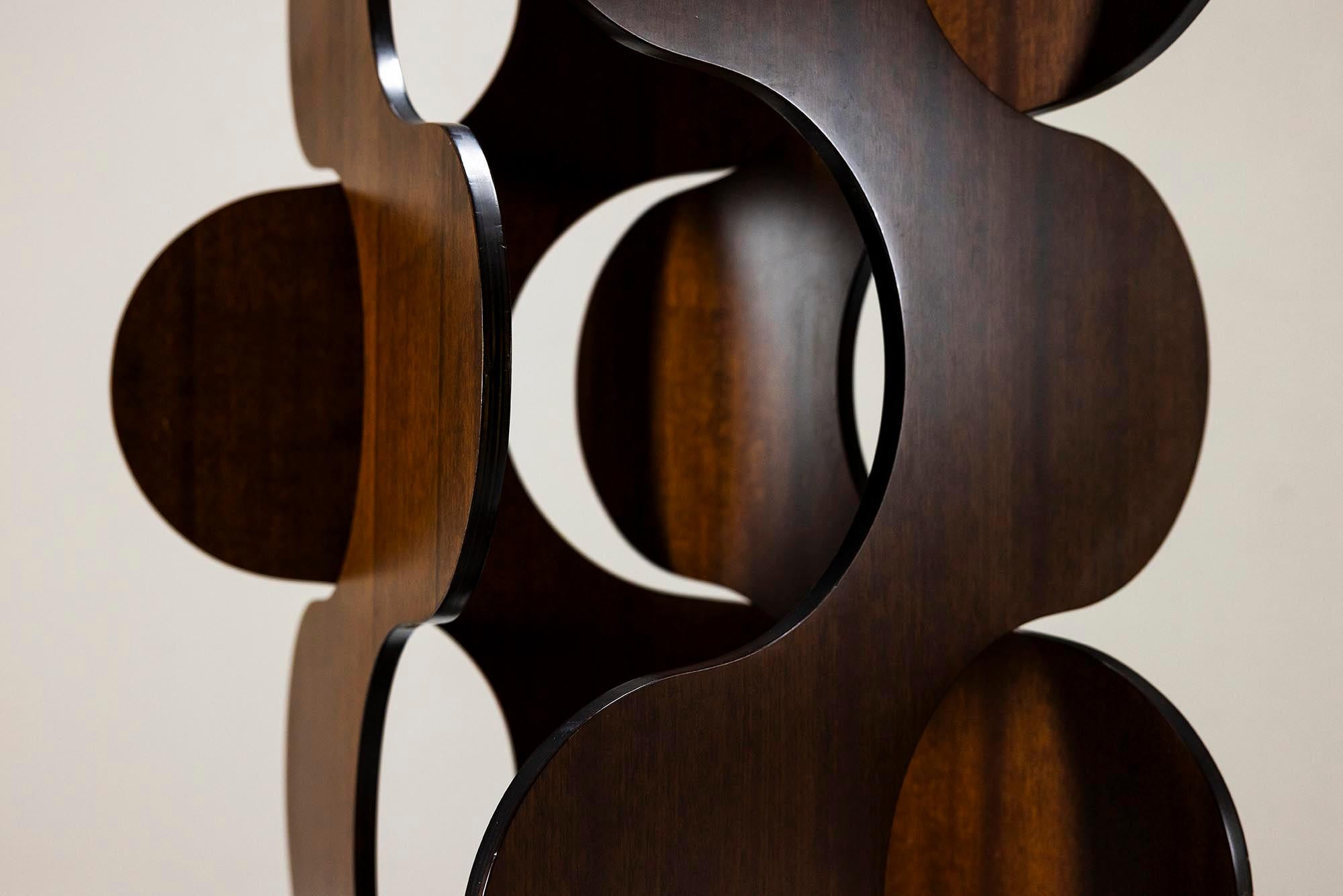Room Divider Veneered in Teak, Italy 1970s 6