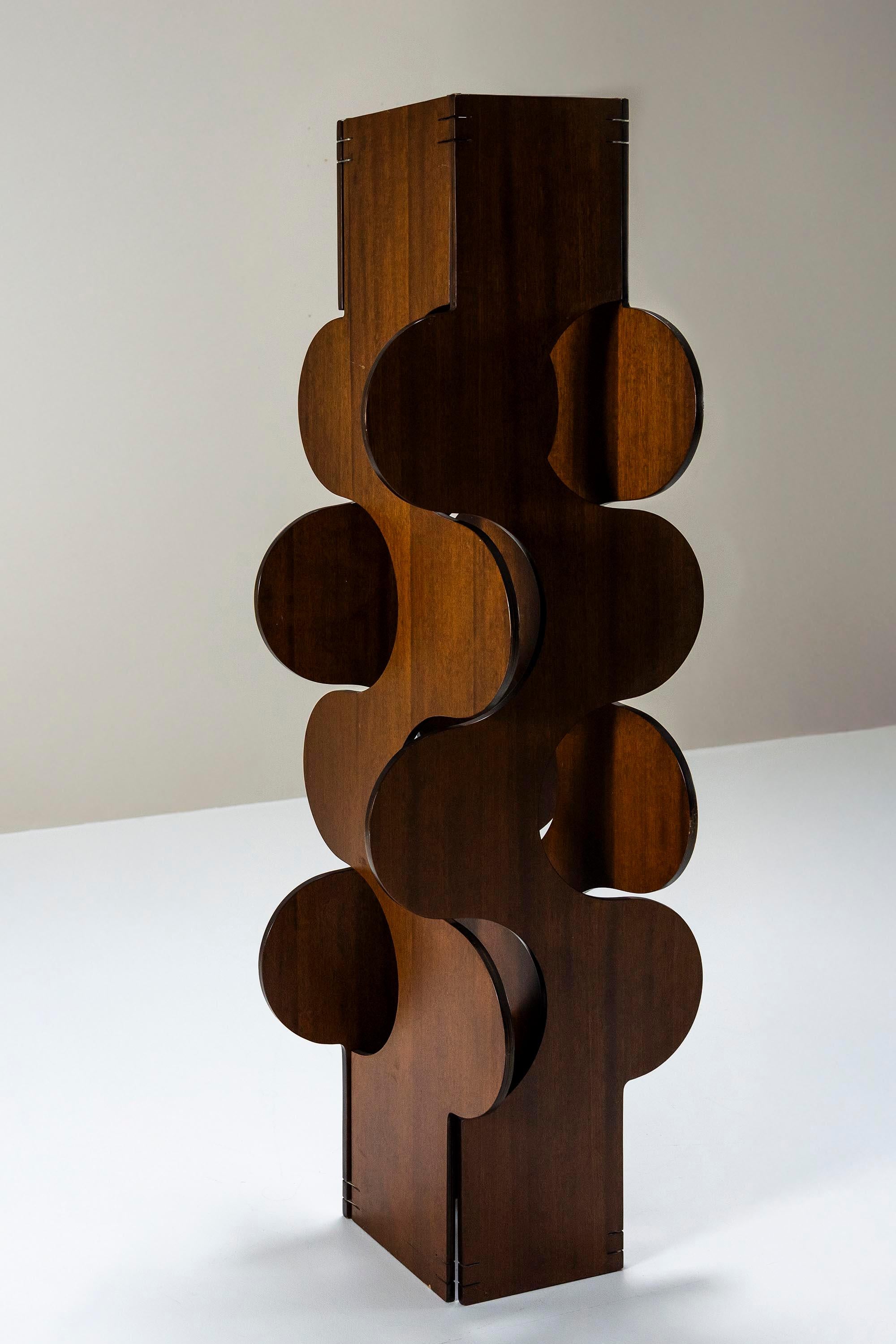 Room Divider Veneered in Teak, Italy 1970s 7