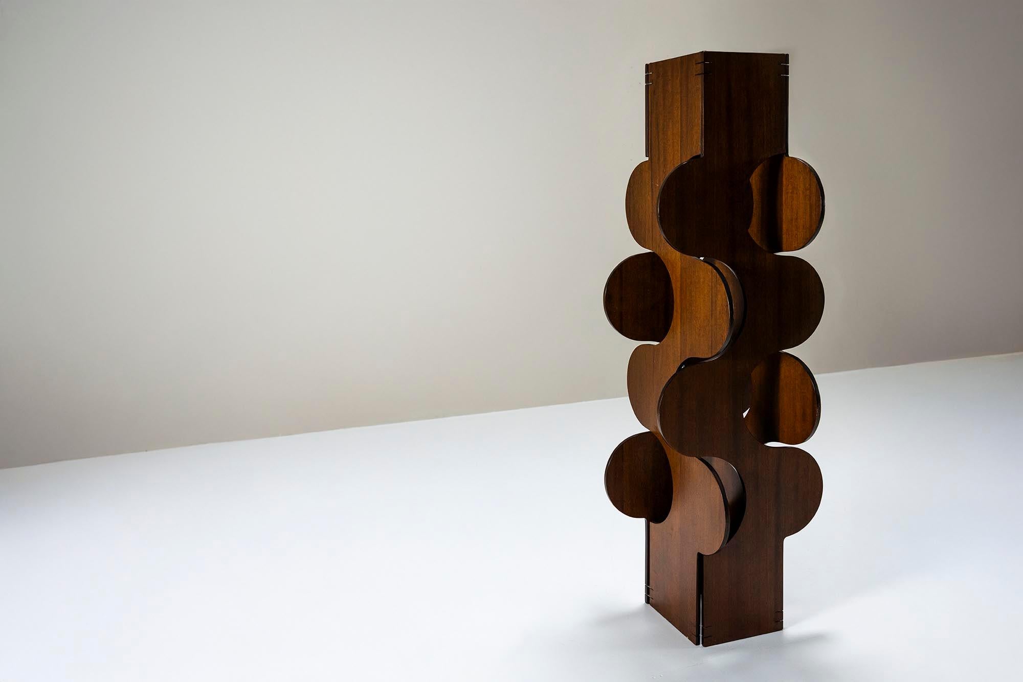 Late 20th Century Room Divider Veneered in Teak, Italy 1970s