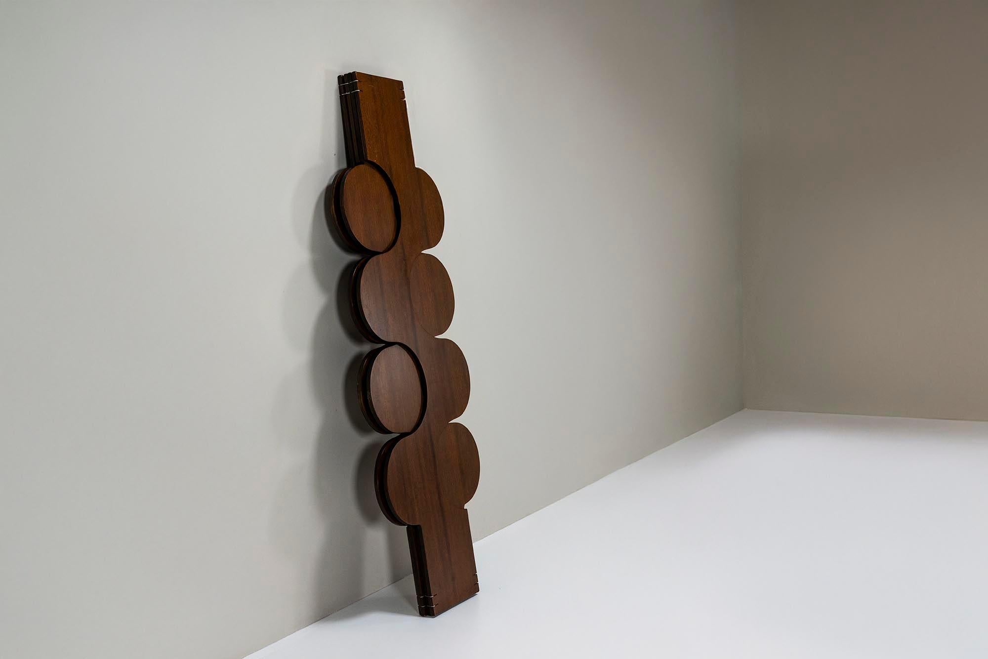 Room Divider Veneered in Teak, Italy 1970s 1