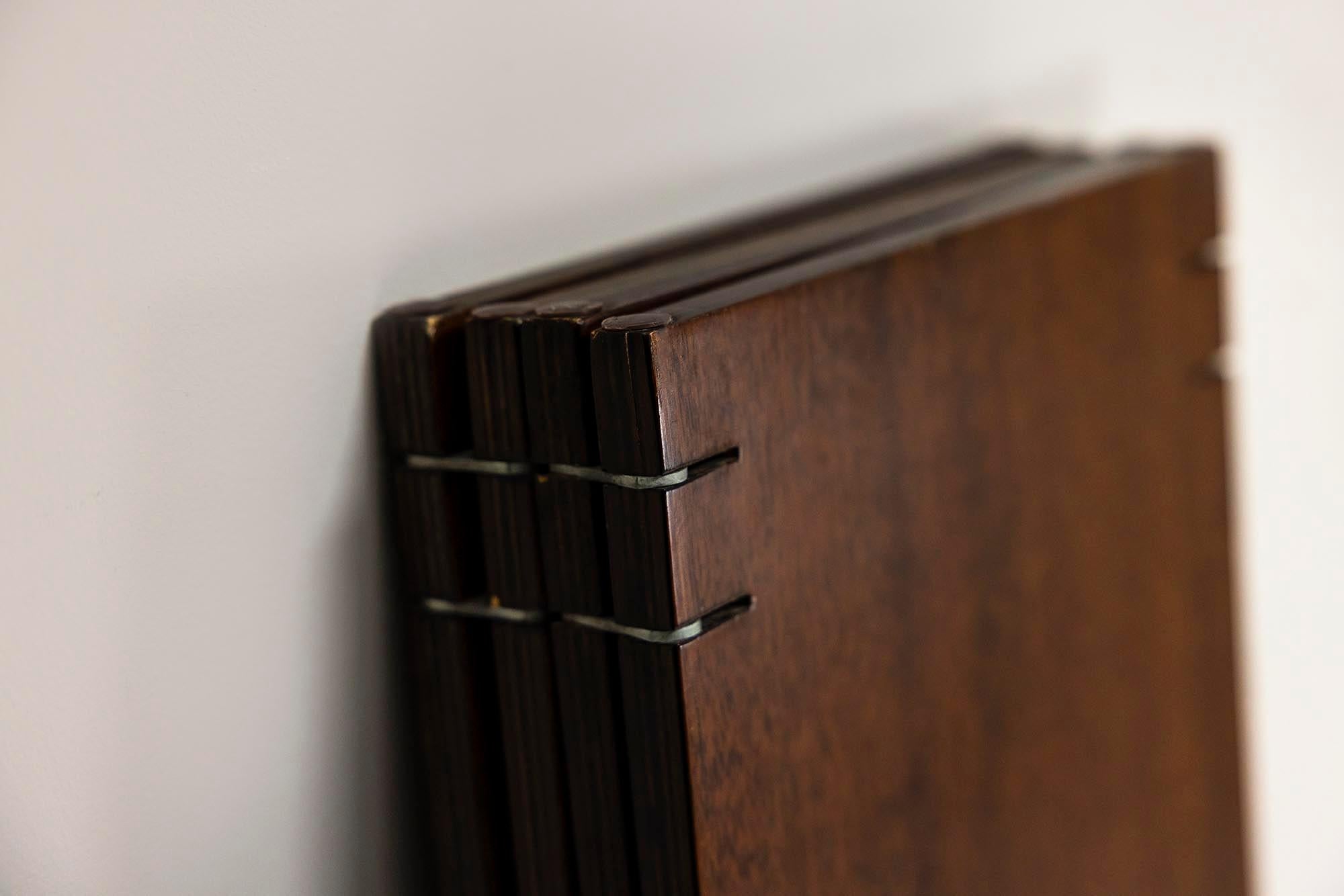 Room Divider Veneered in Teak, Italy 1970s 3
