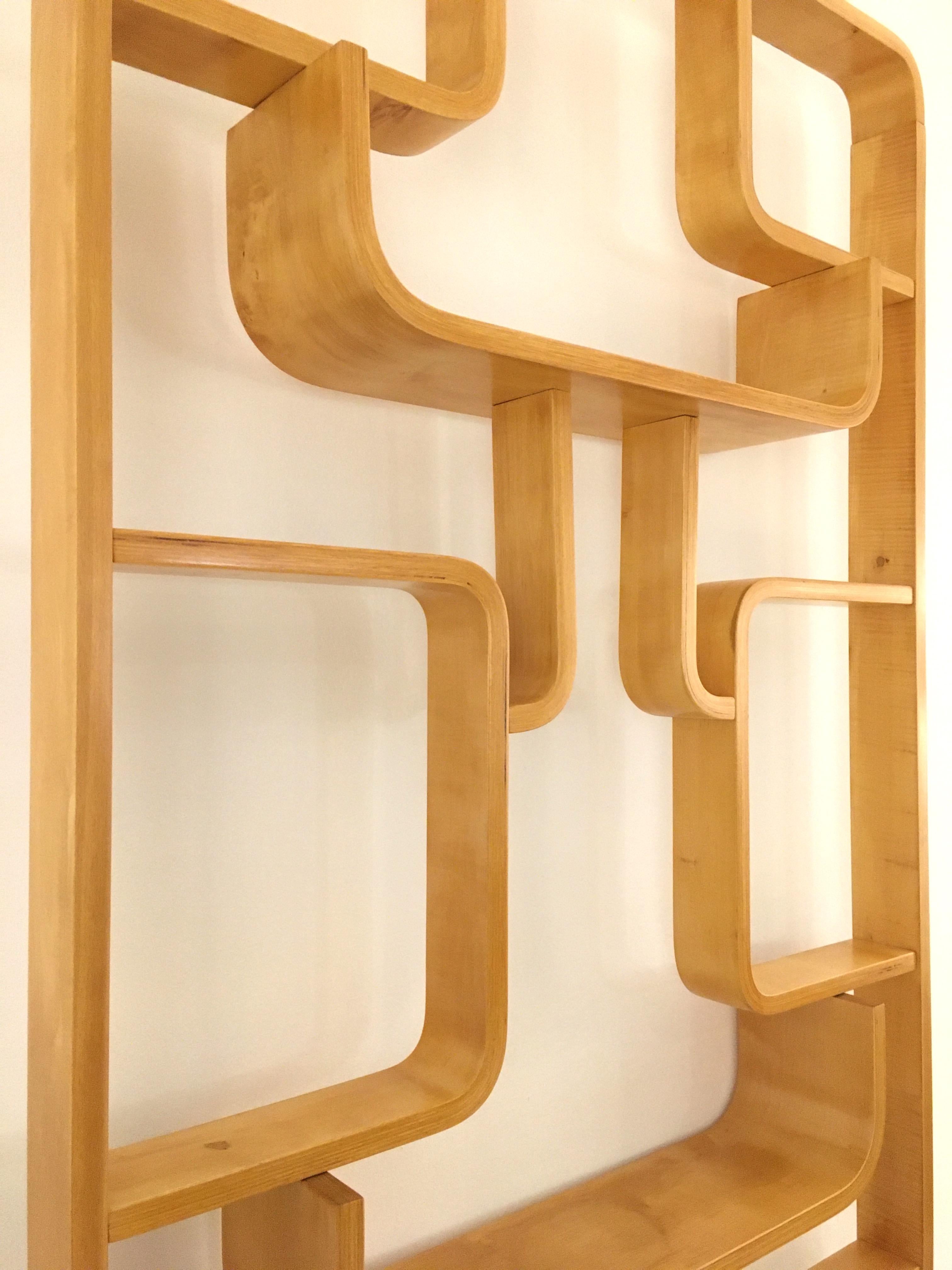 Room Divider Wall Unit by Ludvik Volak for Drevopodnik Holesov, 1960s, Restored In Good Condition In Wien, AT