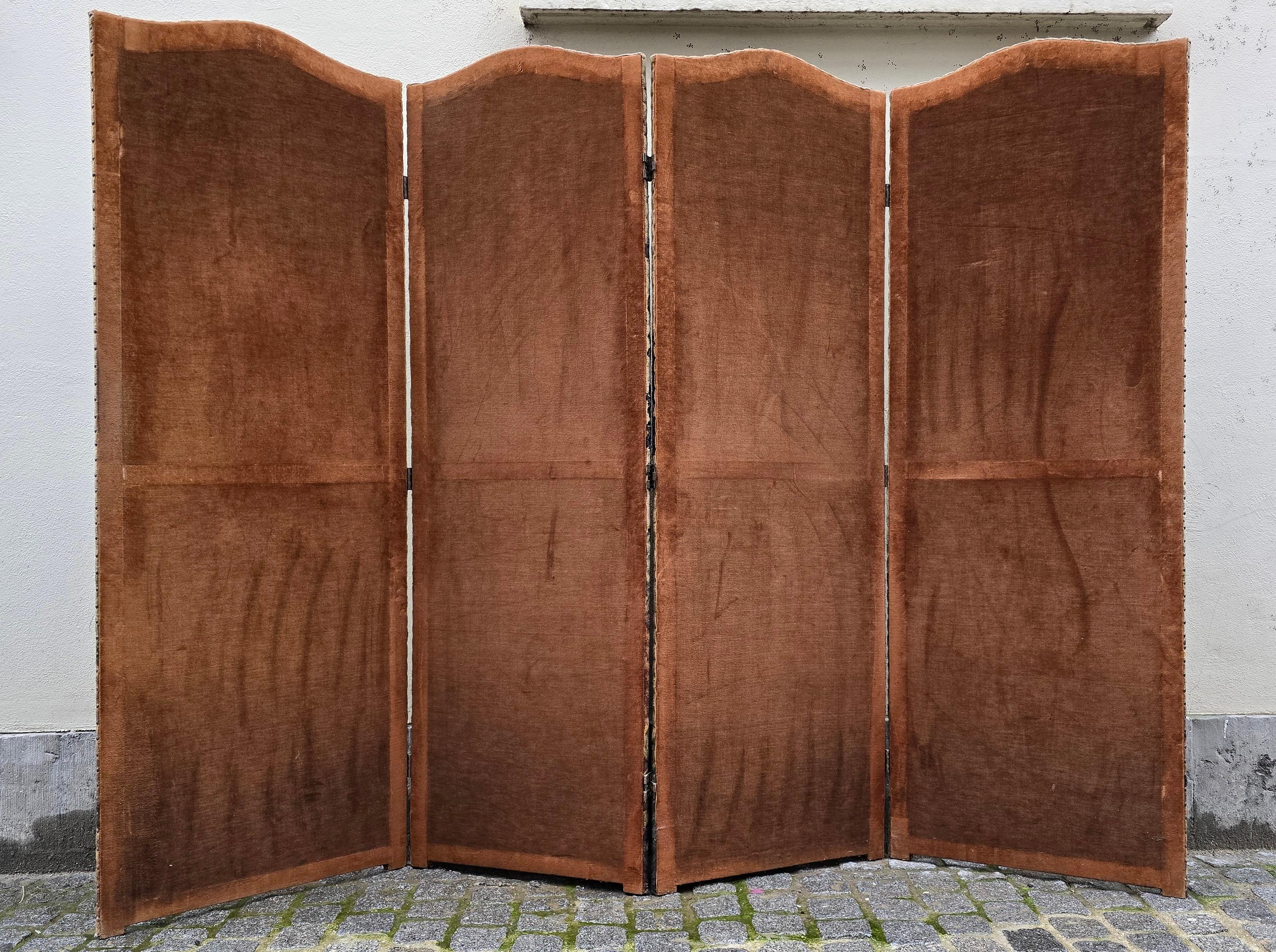 Room Divider with Aubusson Tapestries Featuring Birds and Floral Motifs For Sale 3