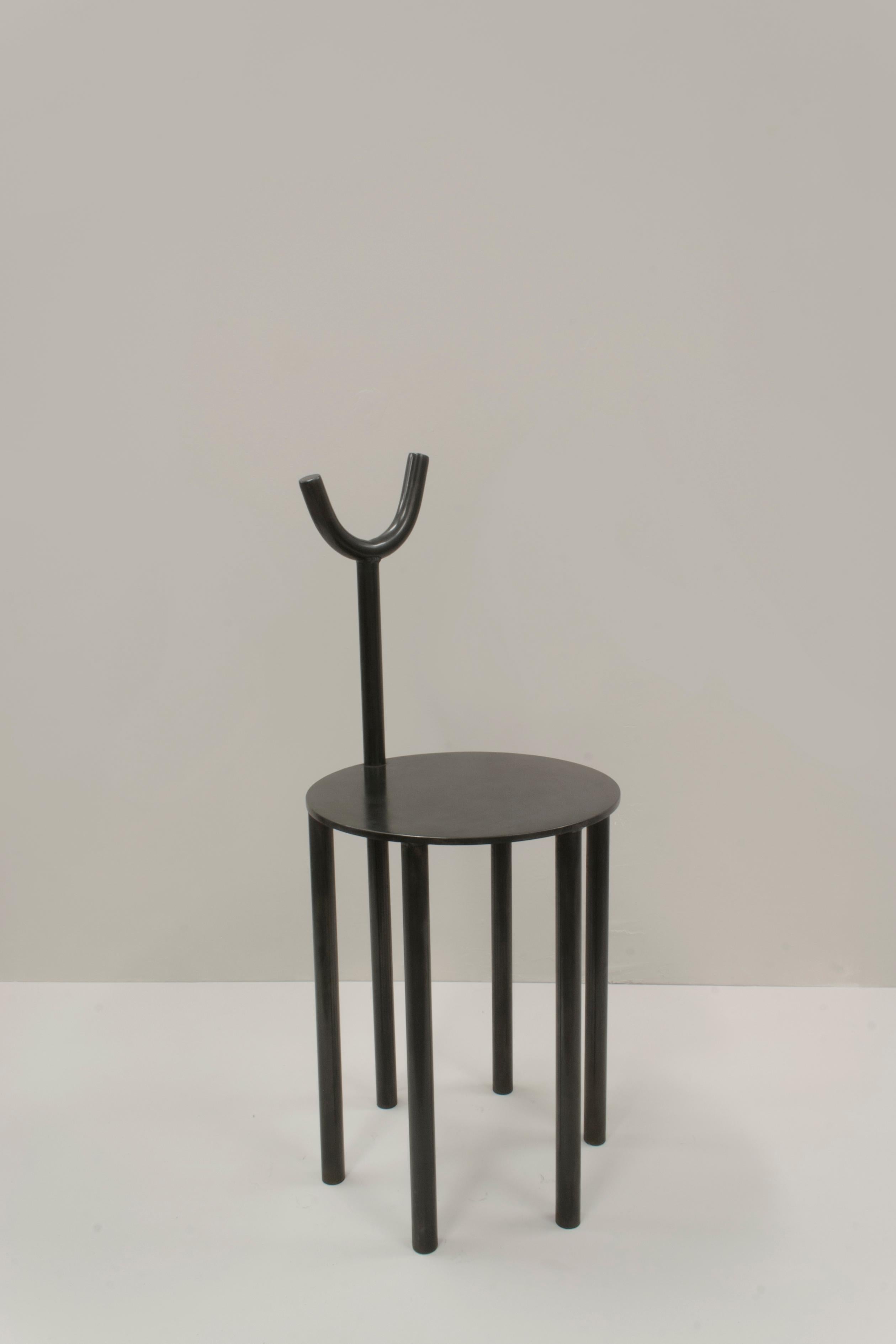 Modern Room for Irregularities Contemporary Side Chair in Steel  For Sale