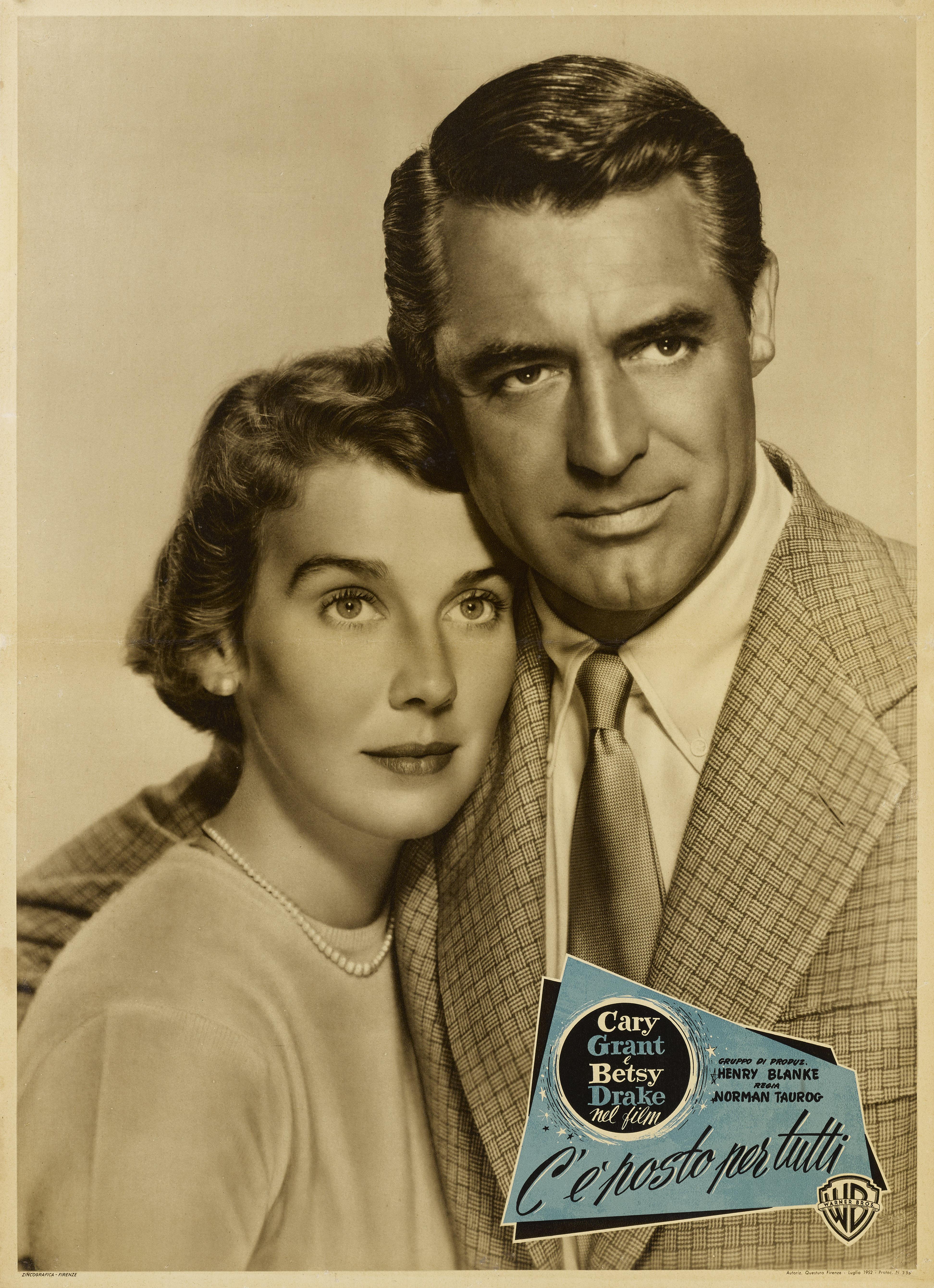 Originales italienisches Filmplakat für Room for One More 1952.

Diese Komödie wurde von Norman Taurog inszeniert und mit Cary Grant und Betsy Drake in den Hauptrollen gedreht.
Das Plakat ist in ausgezeichnetem Zustand, mit nur einer kleinen