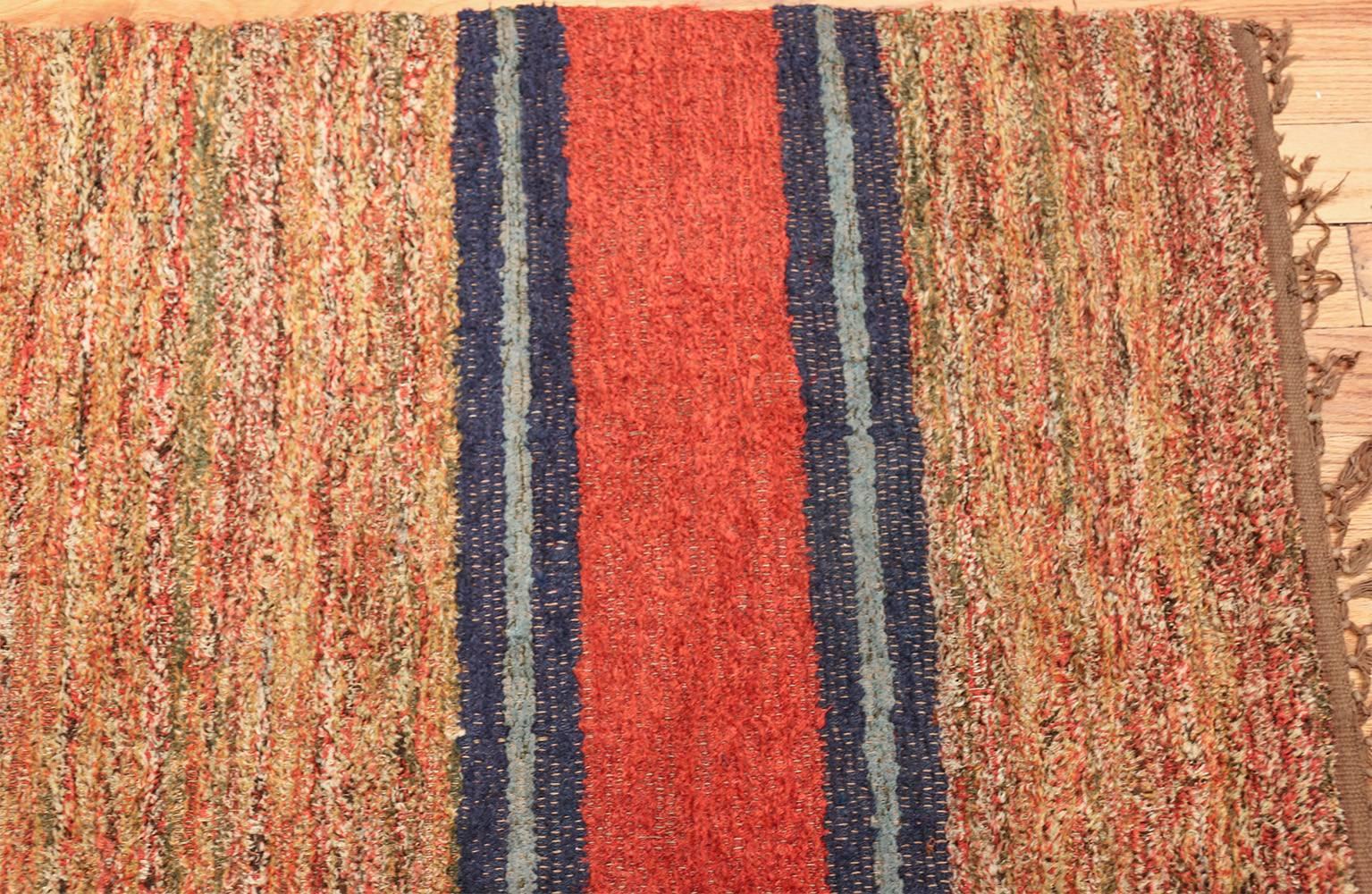 Hand-Knotted Antique American Chenille Carpet. 8 ft 8 in x 13 ft 9 in For Sale