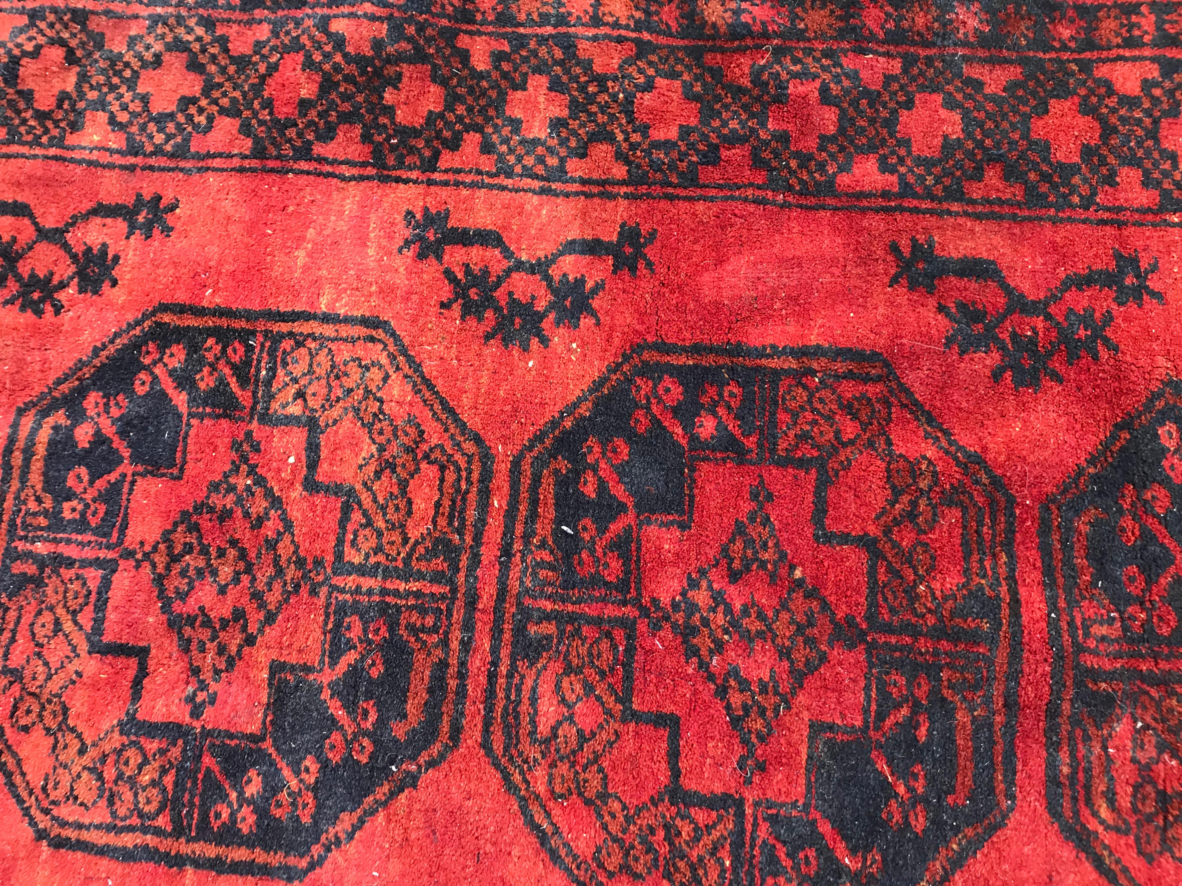 Tamaño de la habitación Alfombra afgana Ersari antigua 3