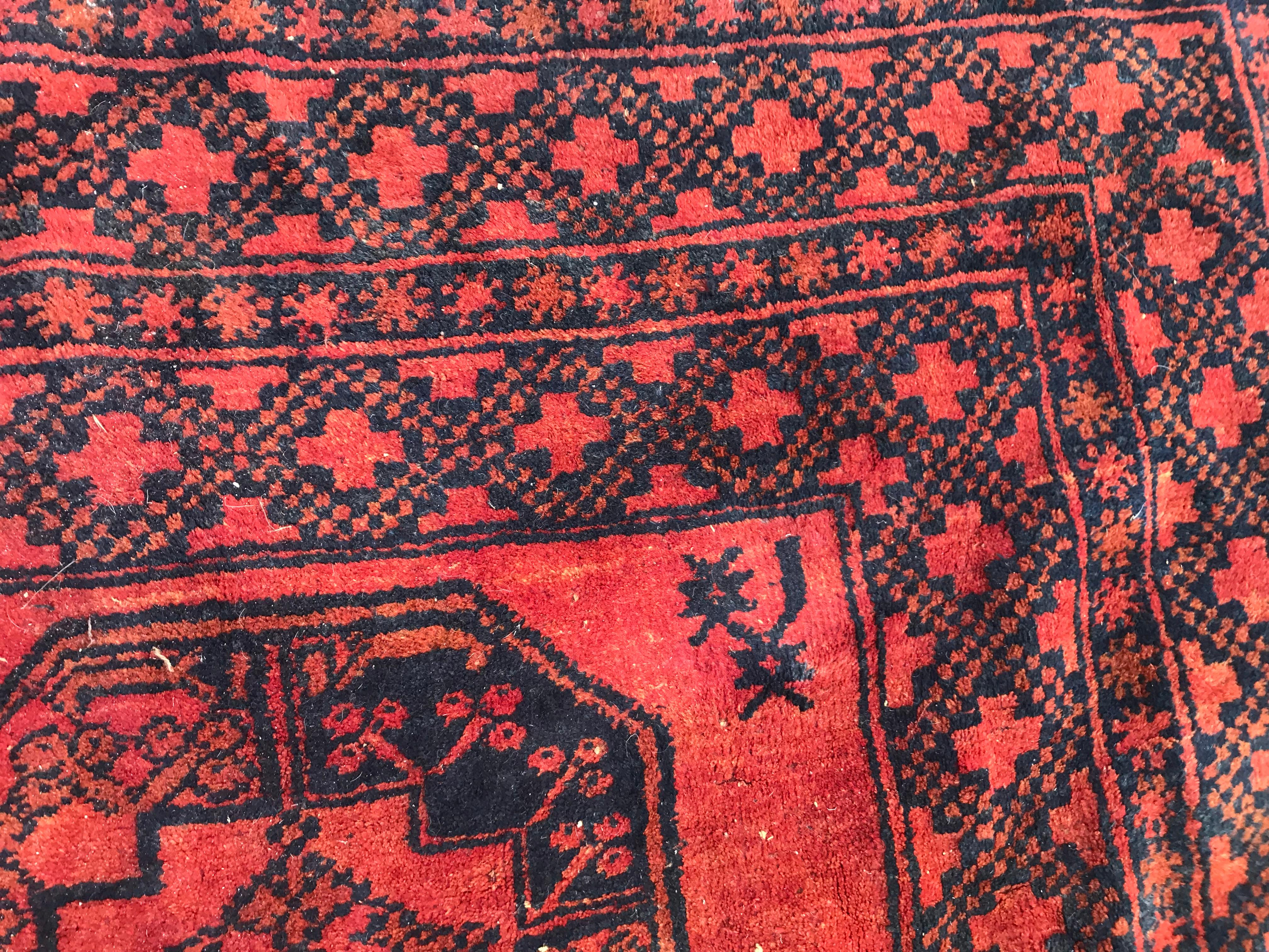 Tamaño de la habitación Alfombra afgana Ersari antigua 4