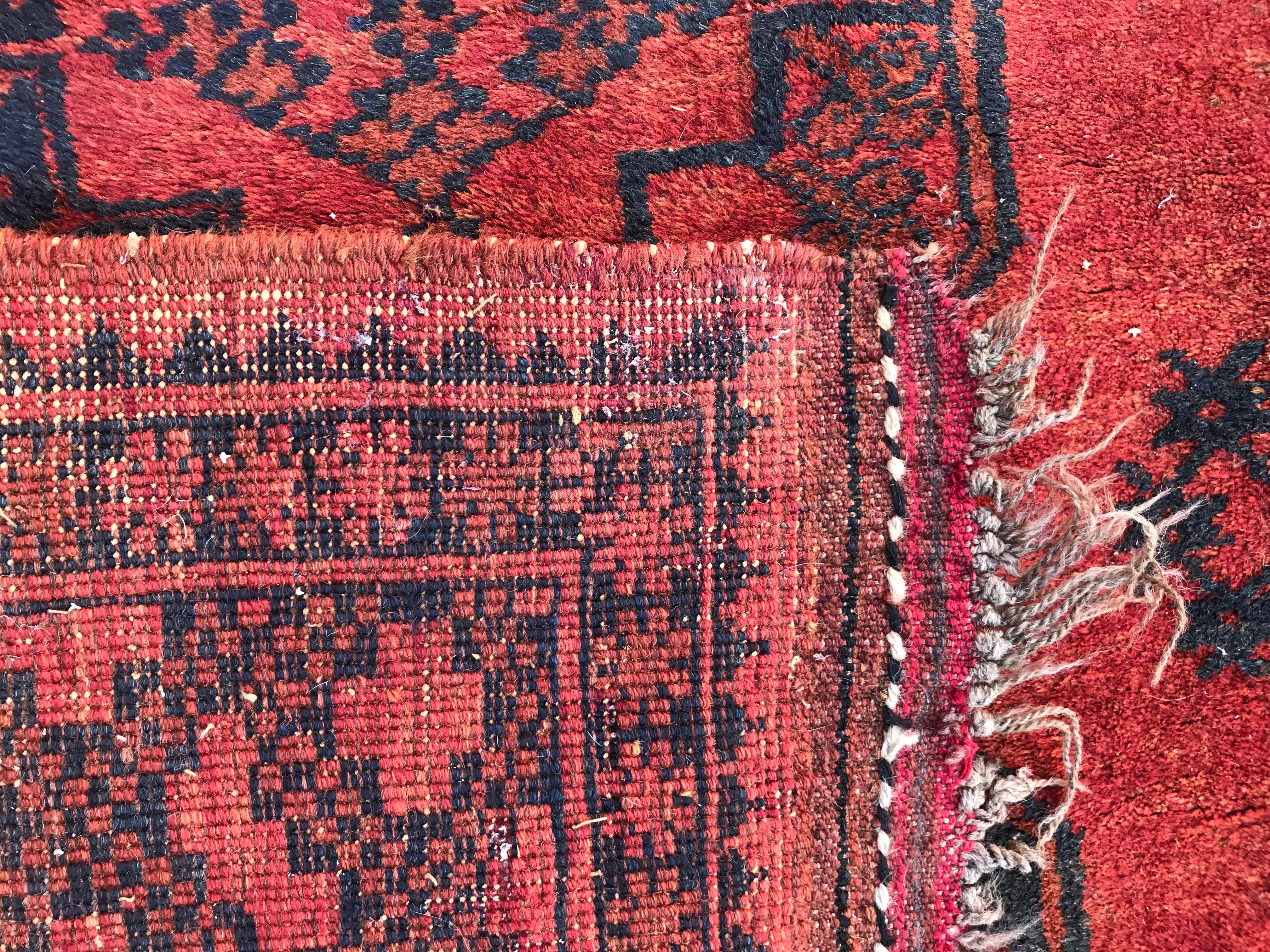 Tamaño de la habitación Alfombra afgana Ersari antigua 8