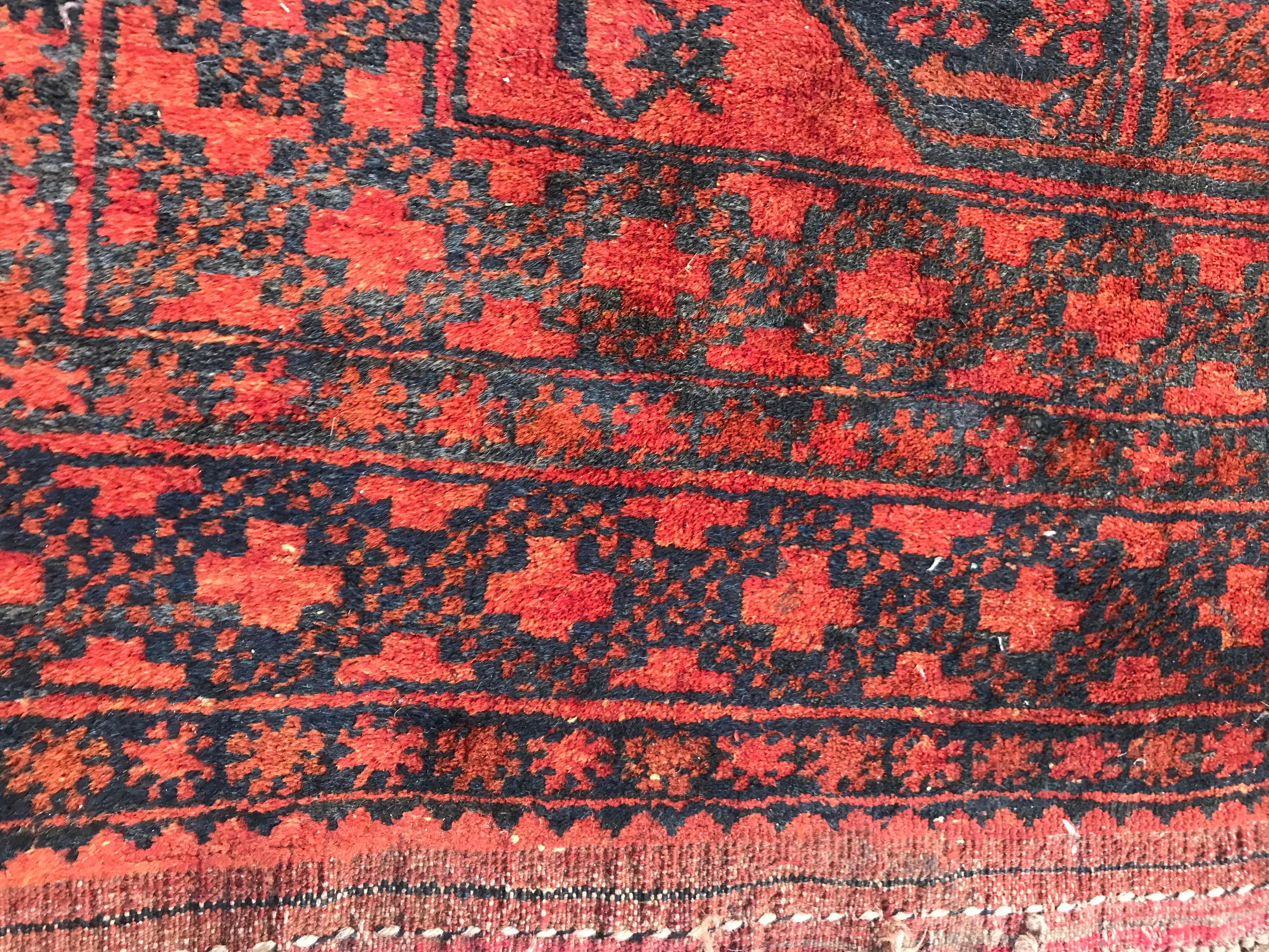 Room Size Antique Ersari Afghan Rug In Good Condition In Saint Ouen, FR