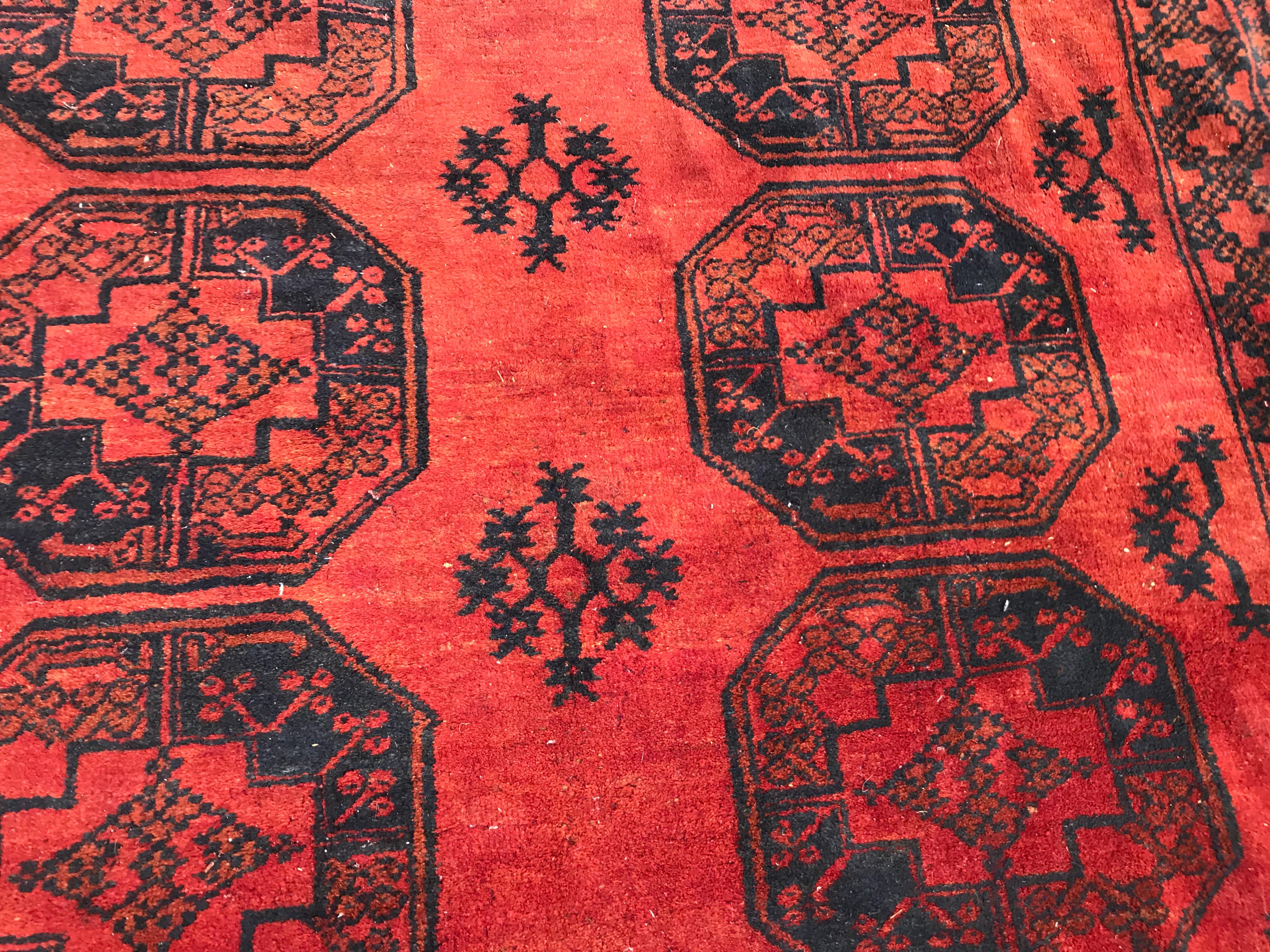 Tamaño de la habitación Alfombra afgana Ersari antigua 1