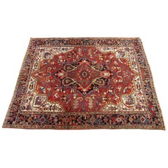 Room Size Antique Persian Heriz Rug