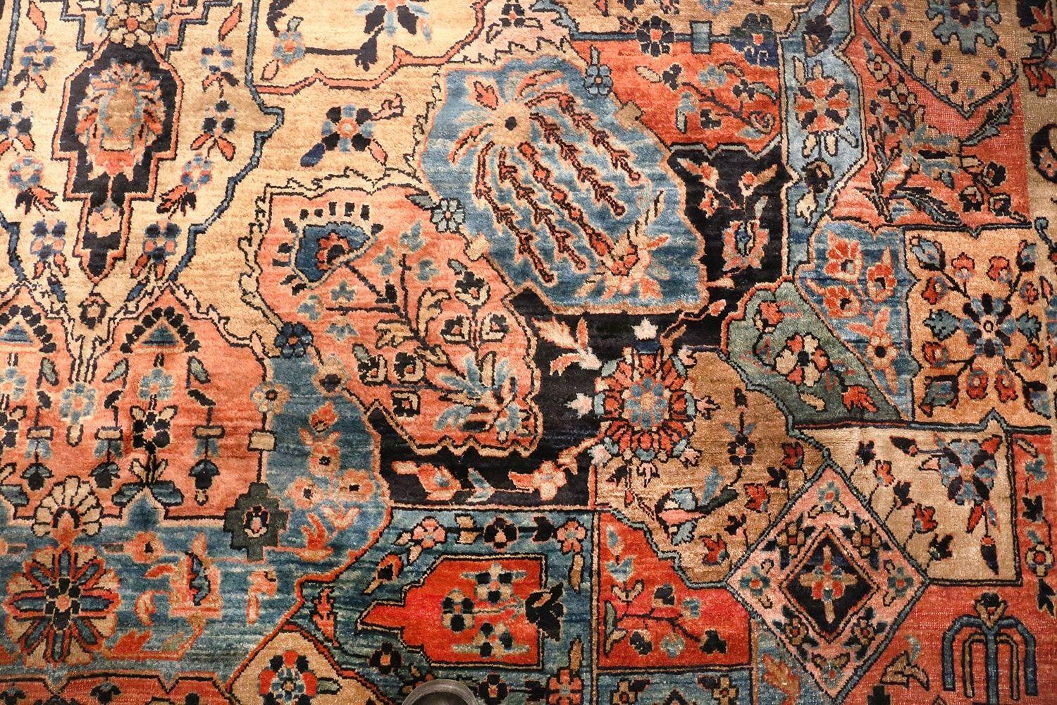 Hand-Knotted Room Size Antique Persian Sarouk Carpet