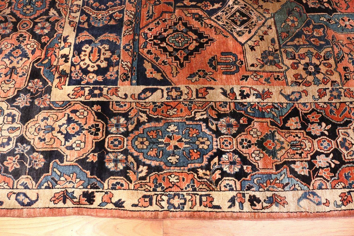 Wool Room Size Antique Persian Sarouk Carpet