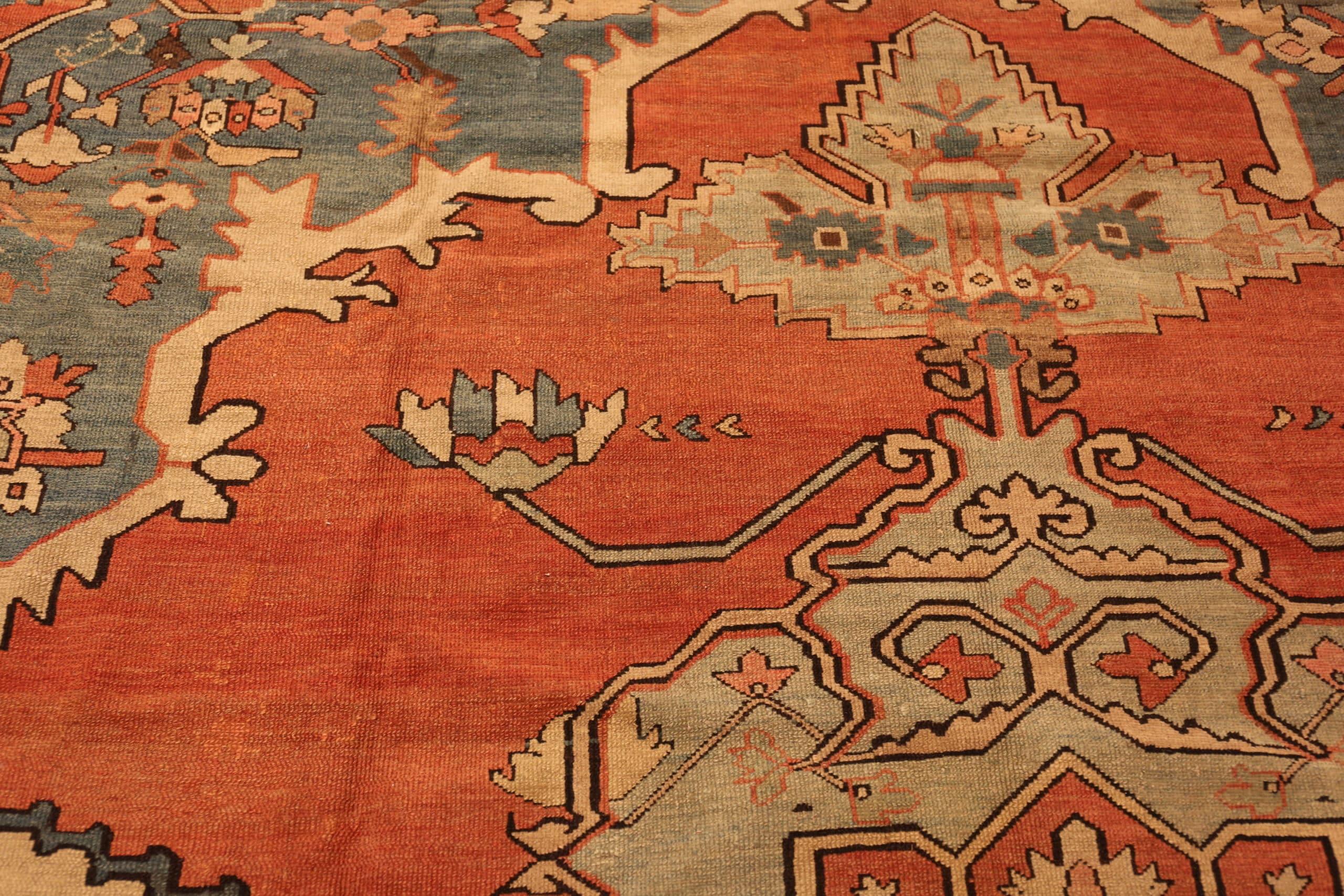 Antiker persischer Serapi-Teppich. Größe: 10 ft 7 in x 12 ft 2 in im Angebot 3