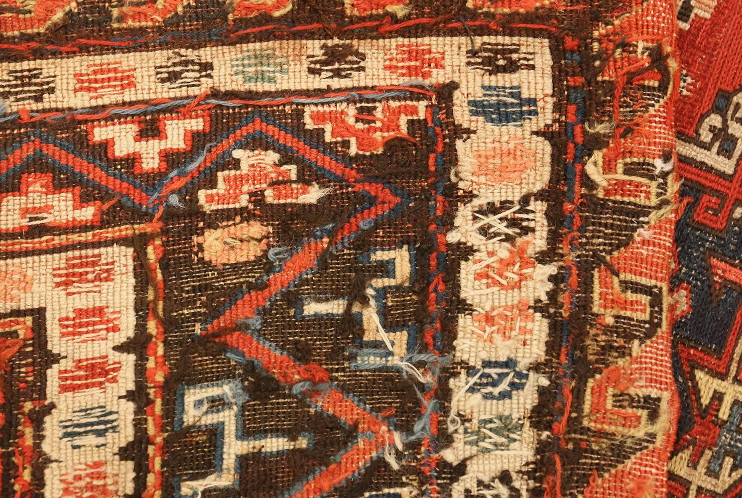 Beautiful Room Size Antique Soumak Caucasian Rug, Country of Origin / Rug Type: Caucasian Rug, Circa Date: 1900 – Size: 8 ft 2 in x 10 ft 2 in (2.49 m x 3.1 m).