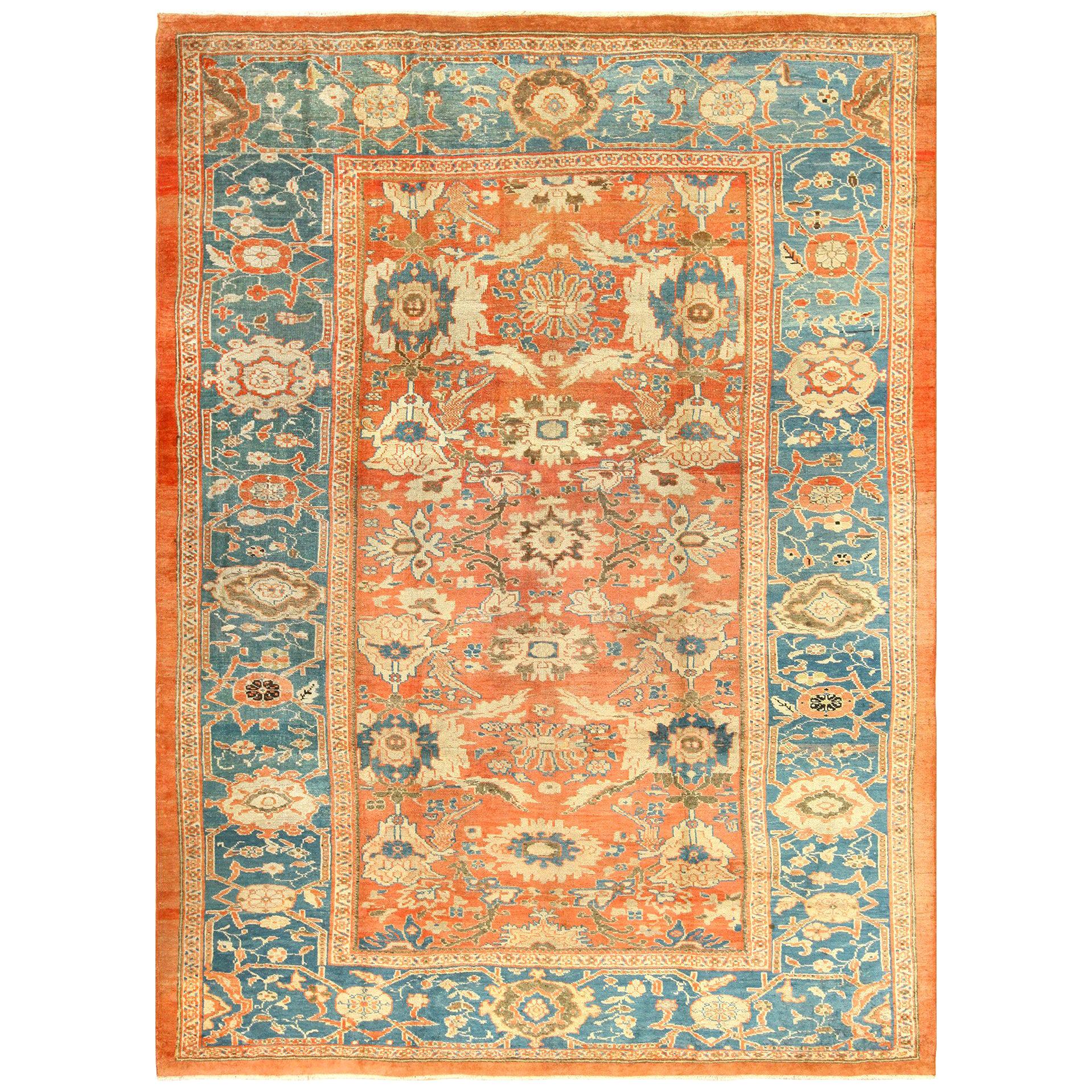 Room Size Antique Sultanabad Persian Rug. Size: 10 ft 4 in x 14 ft 