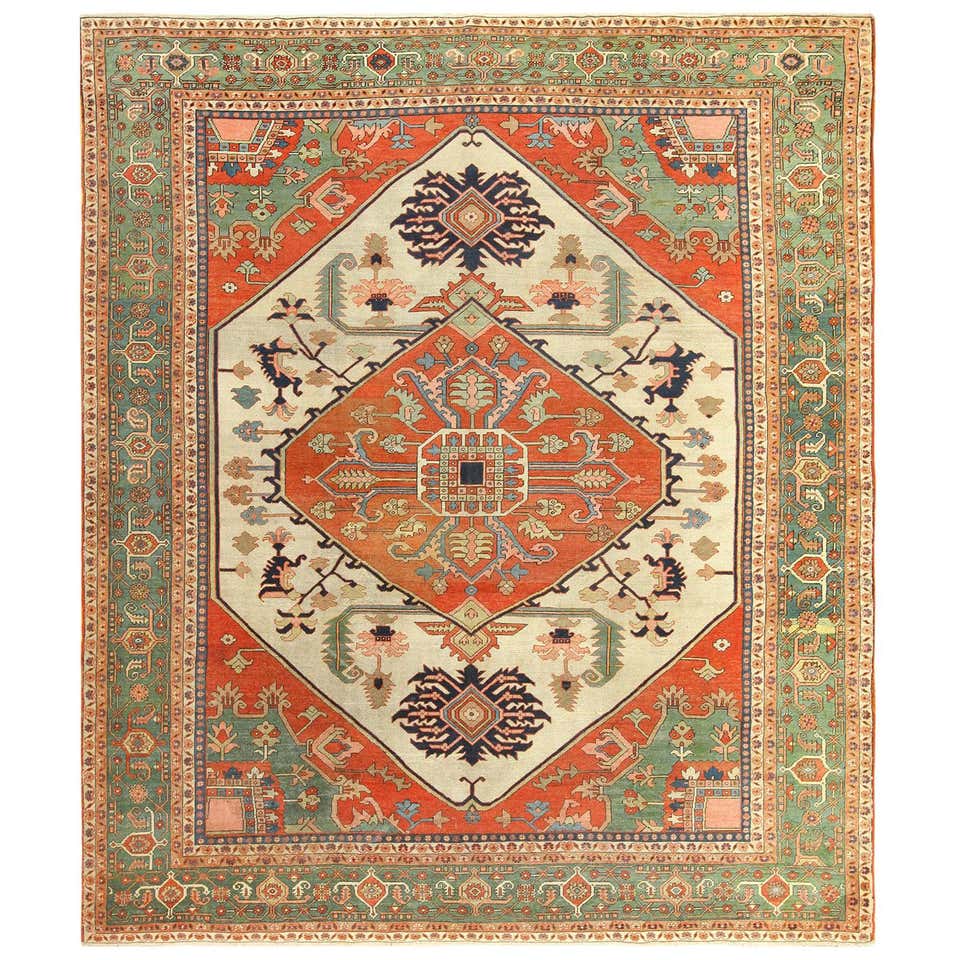 Antique Heriz Serapi Rug at 1stDibs