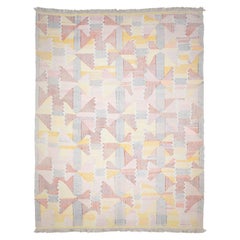 Tamaño de la habitación Alfombra de lana kilim moderna con estampado abstracto multicolor