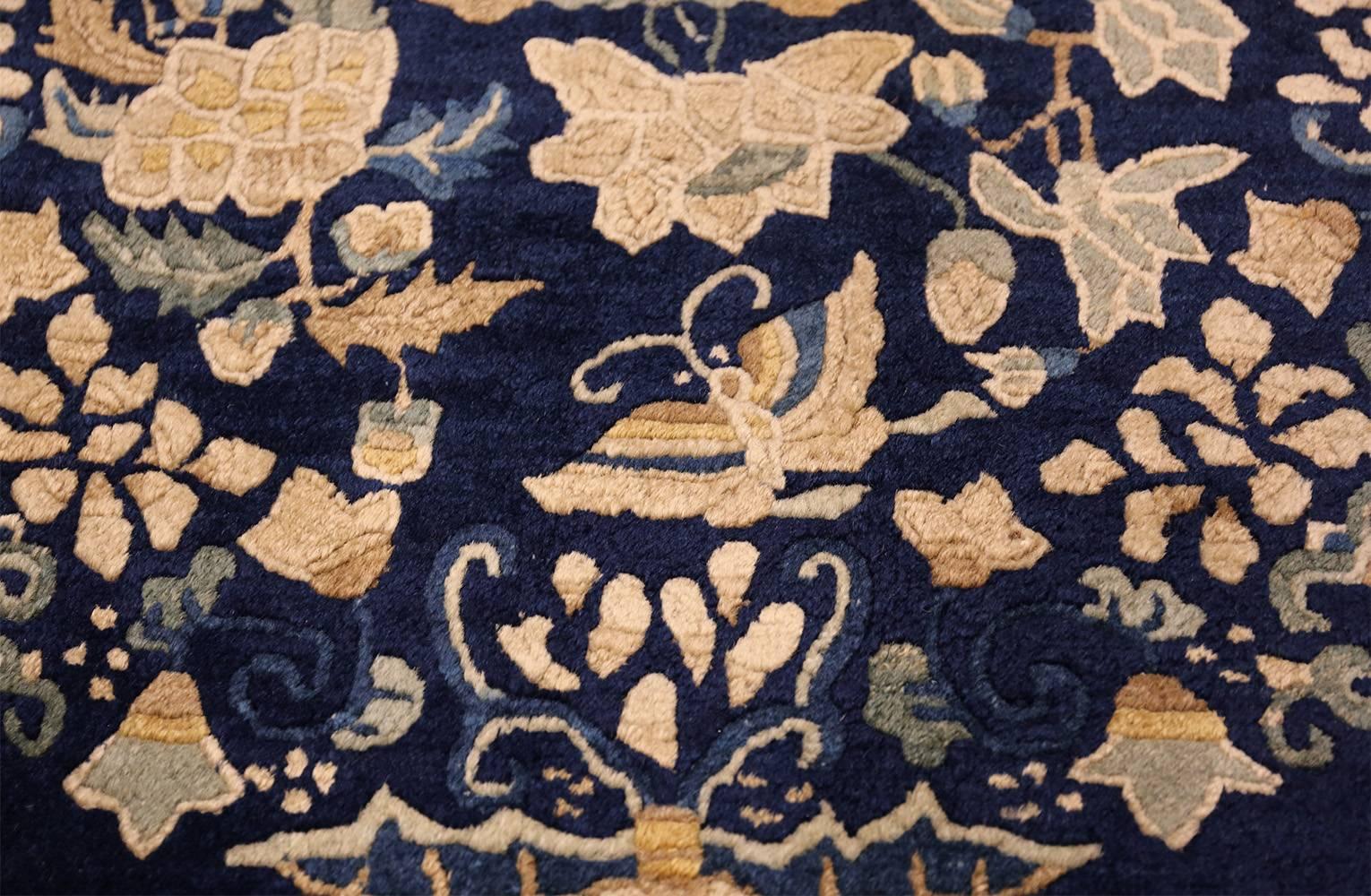 tapis chinois bleu