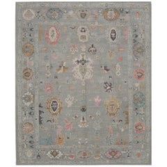 Room Size New Hand Knotted Turkish Oushak Rug