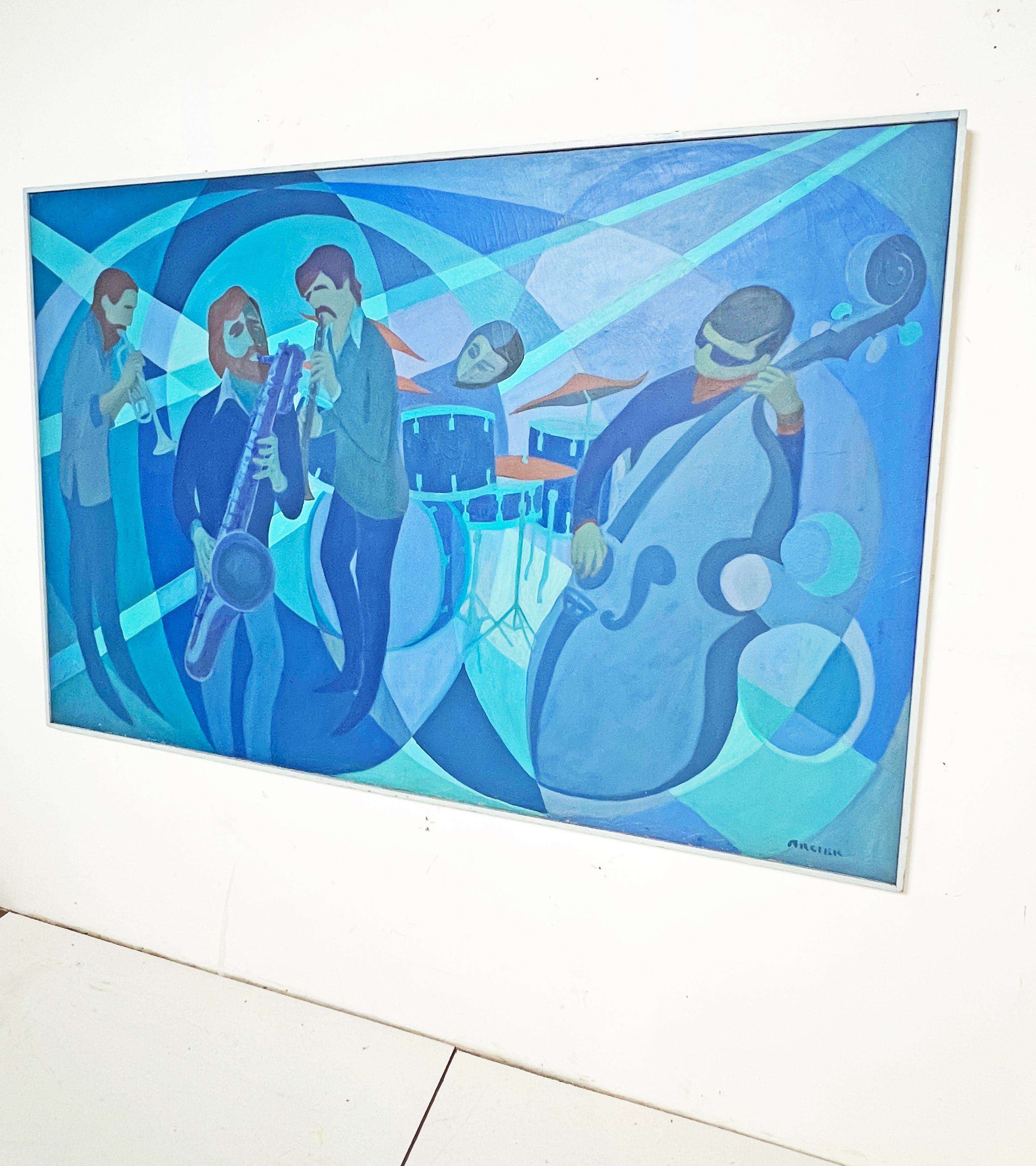 Américain Photo en taille réelle du groupe de jazz de Gerry Mulligan, vers 1960 1960s en vente