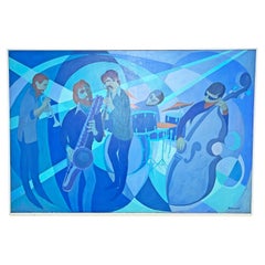 Room Size Paninting of Gerry Mulligan Jazz Group, Ca. 1960s