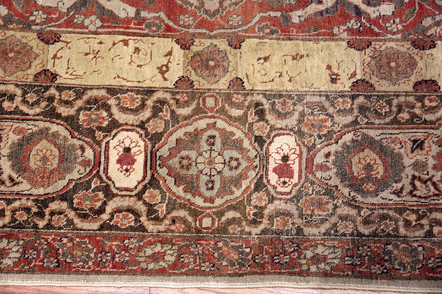 Antique Persian Tabriz Rug. Size: 10 ft 6 in x 14 ft 4 in  For Sale 4