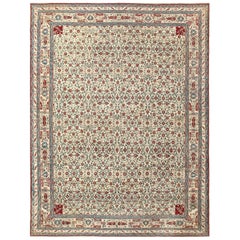 Antiker indischer Agra-Teppich. Größe: 8 ft 10 in x 11 ft 6 in