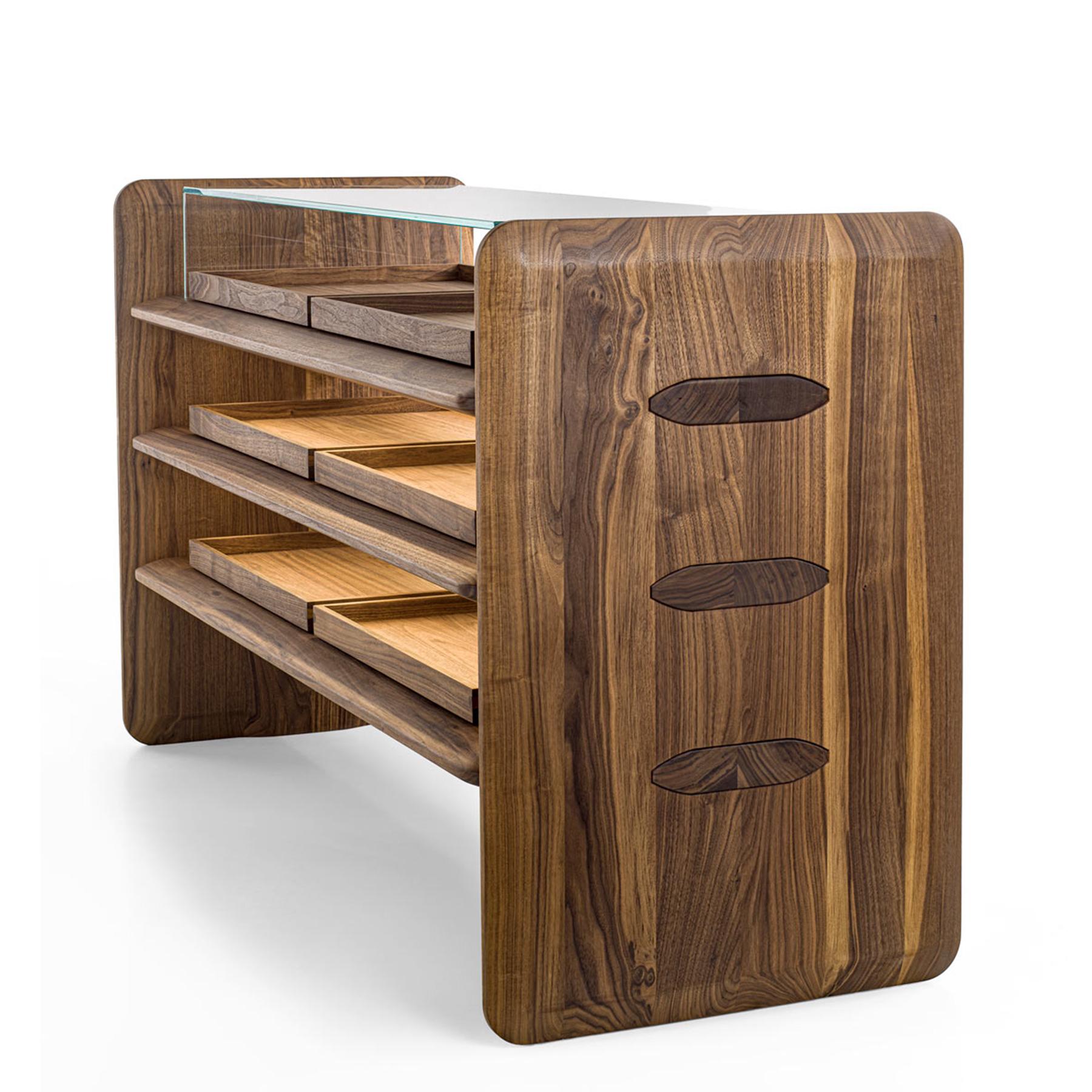Italian Room Walnut Console Table For Sale
