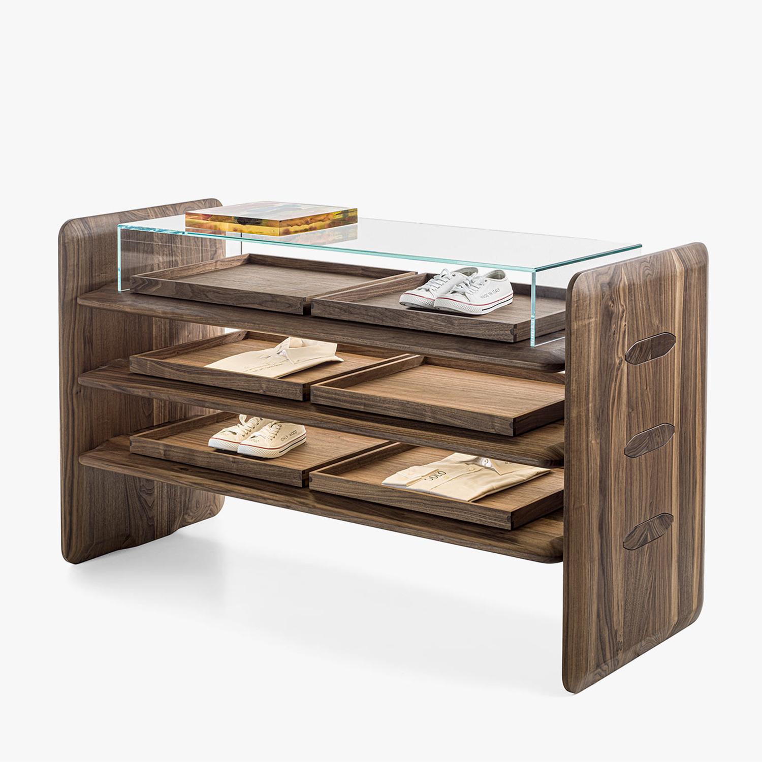 Hand-Crafted Room Walnut Console Table For Sale