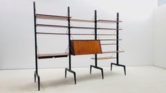 Roomdivider in Teak and Brass by Louis Van Teeffelen